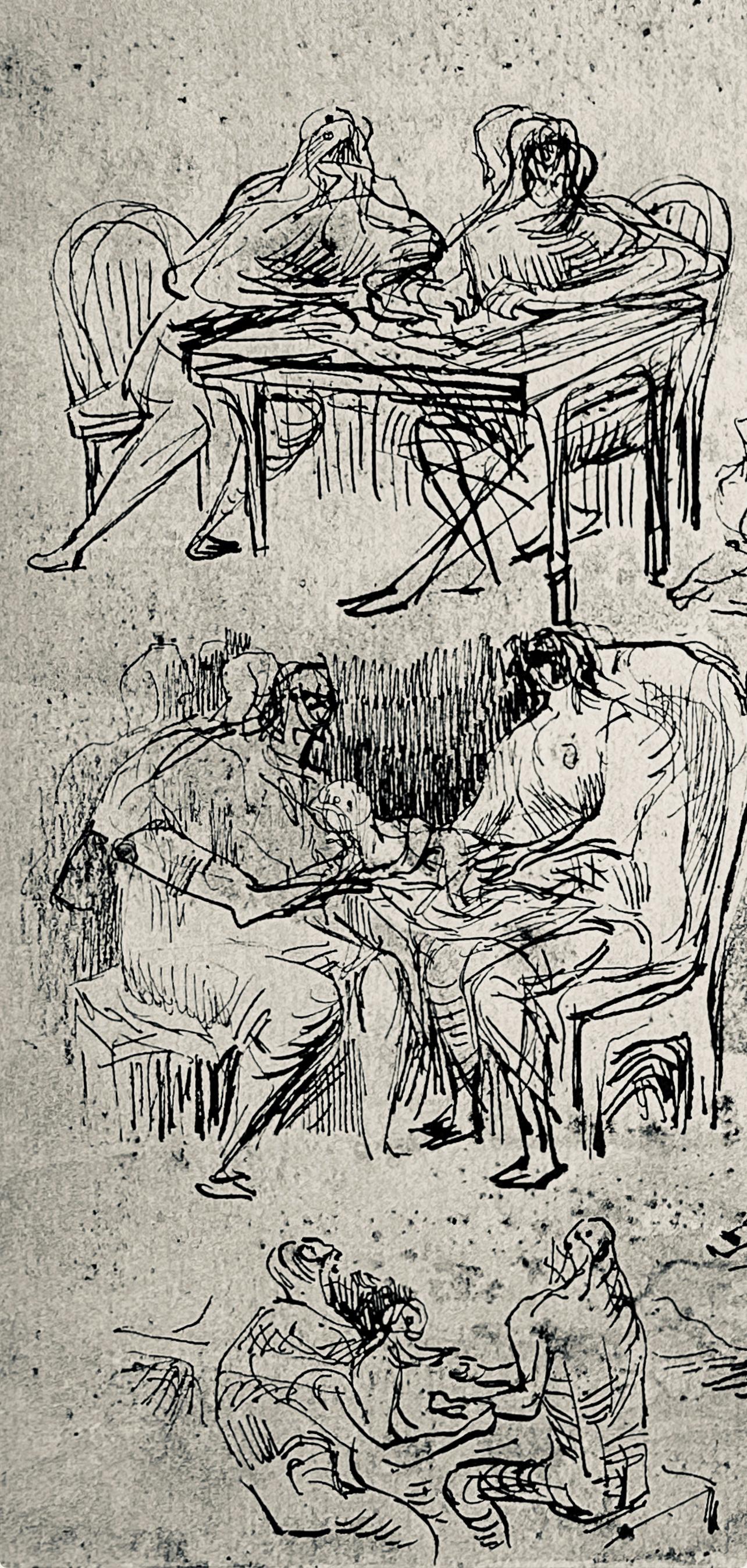 Henry Moore, Page From Sketchbook, The Drawings Of Henry Moore, Lithograph