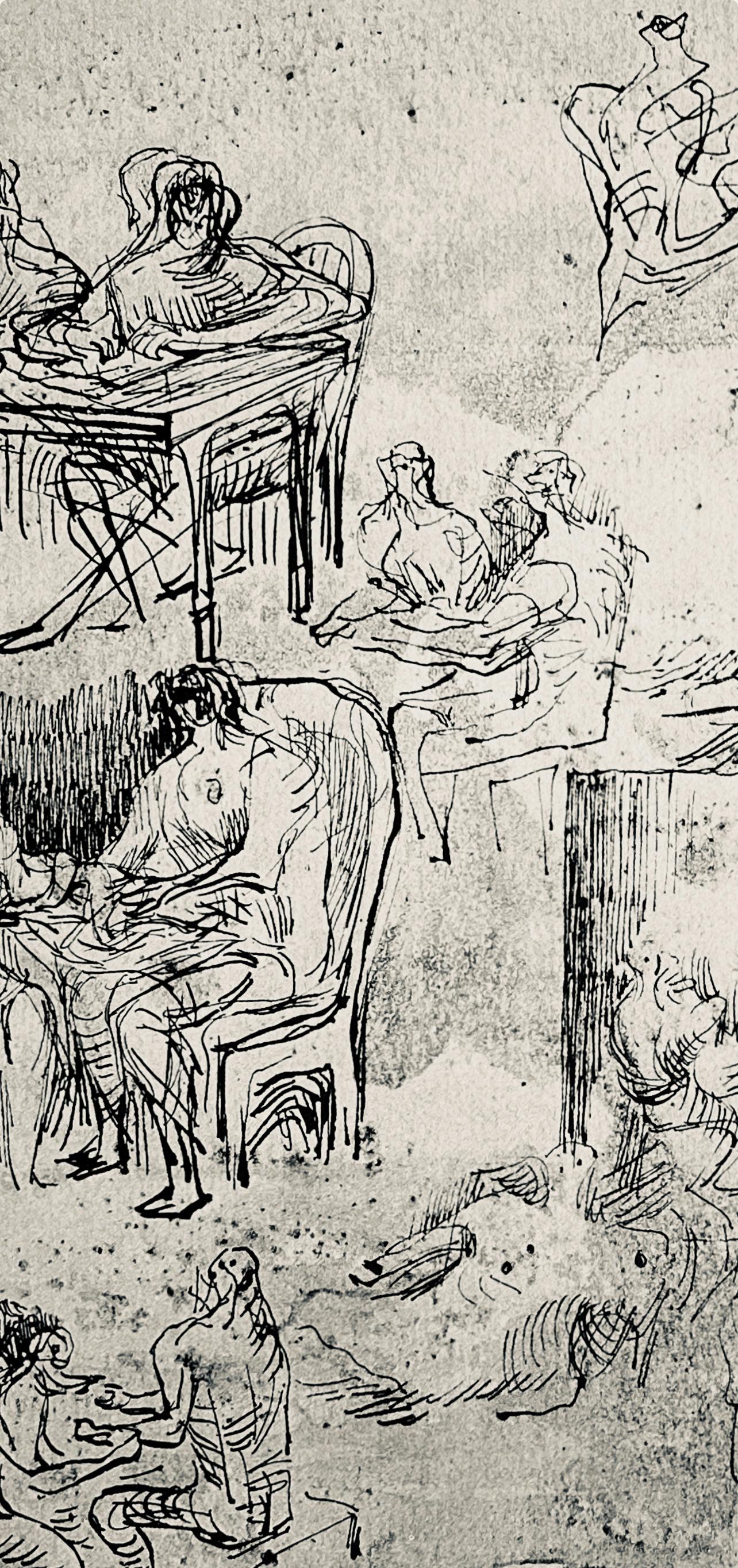 Henry Moore, Page From Sketchbook, The Drawings Of Henry Moore, Lithograph