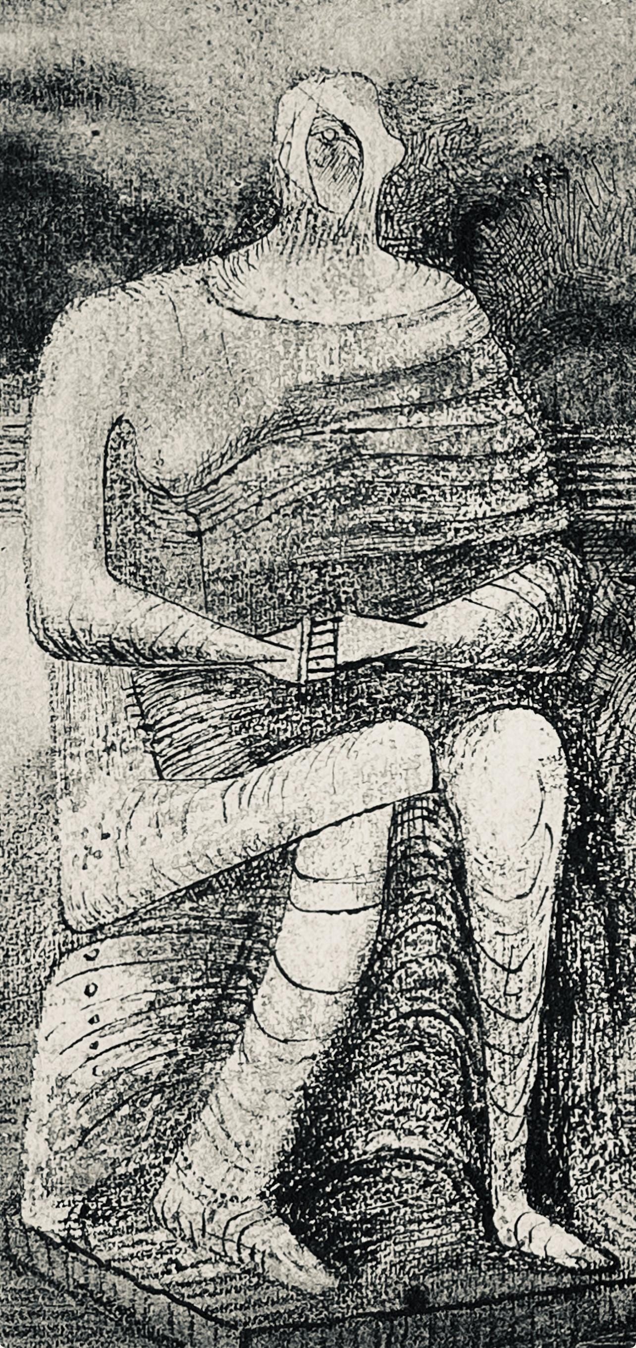 Henry Moore, Seated Figures, The Drawings Of Henry Moore, Lithograph
