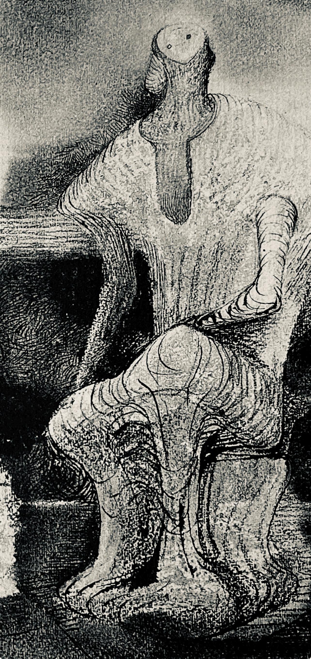 Henry Moore, Seated Figures, The Drawings Of Henry Moore, Lithograph