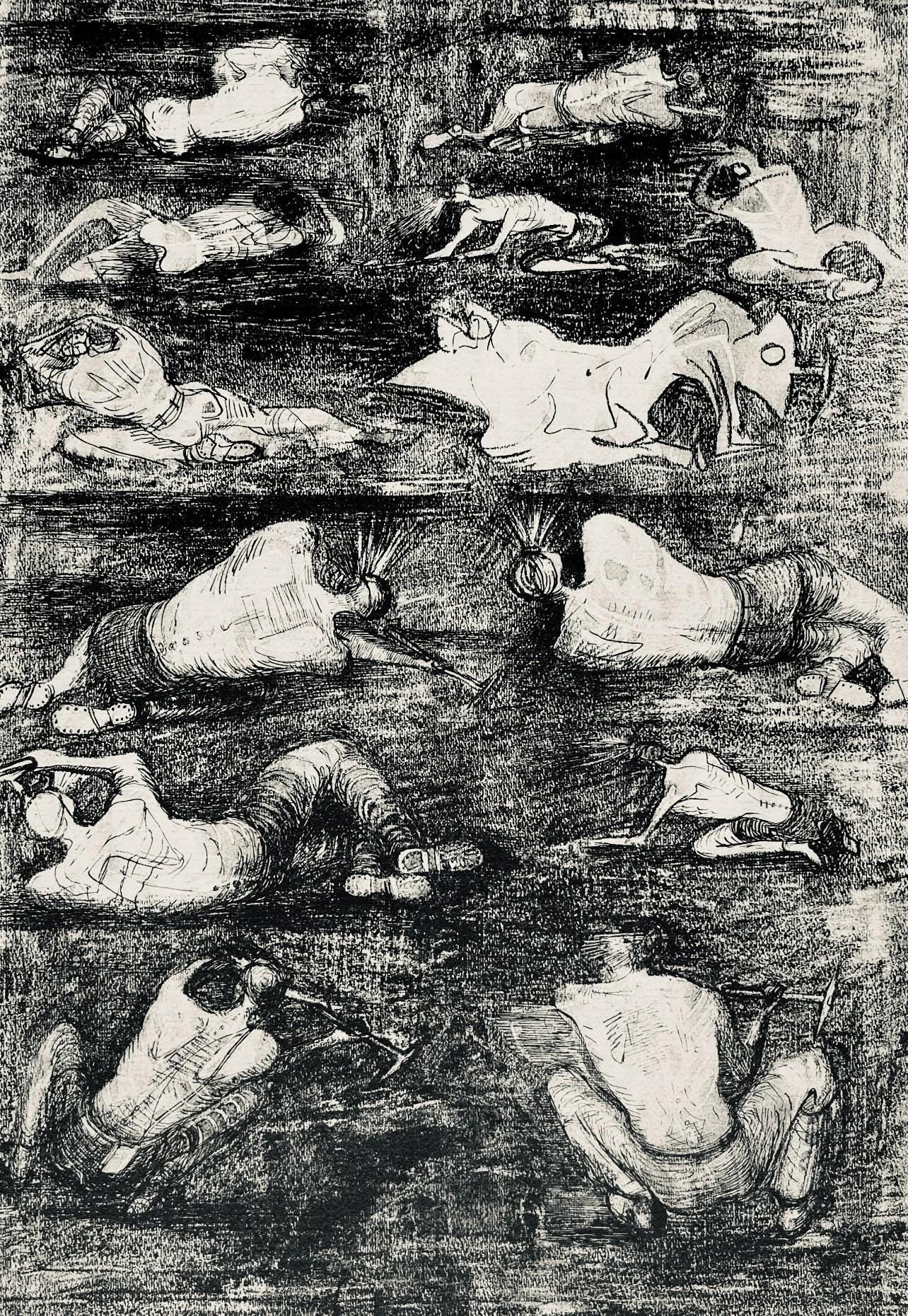 Henry Moore, Studies Of Miners At Work, The Drawings Of Henry Moore, Lithograph