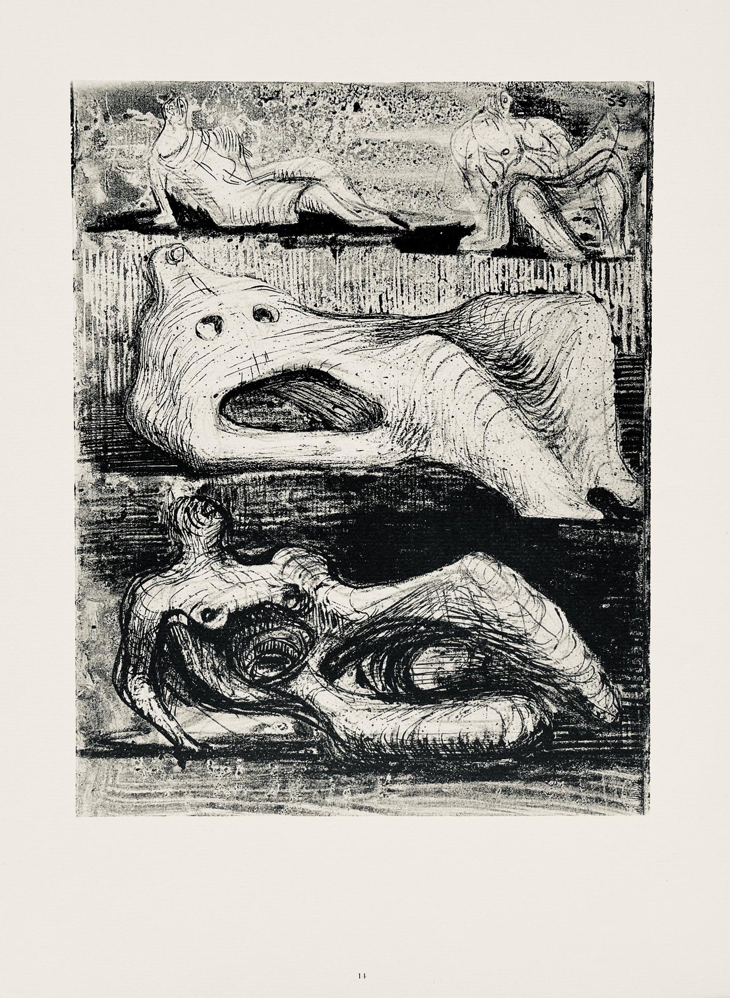 Henry Moore, Page From A Notebook, The Drawings Of Henry Moore, Lithograph