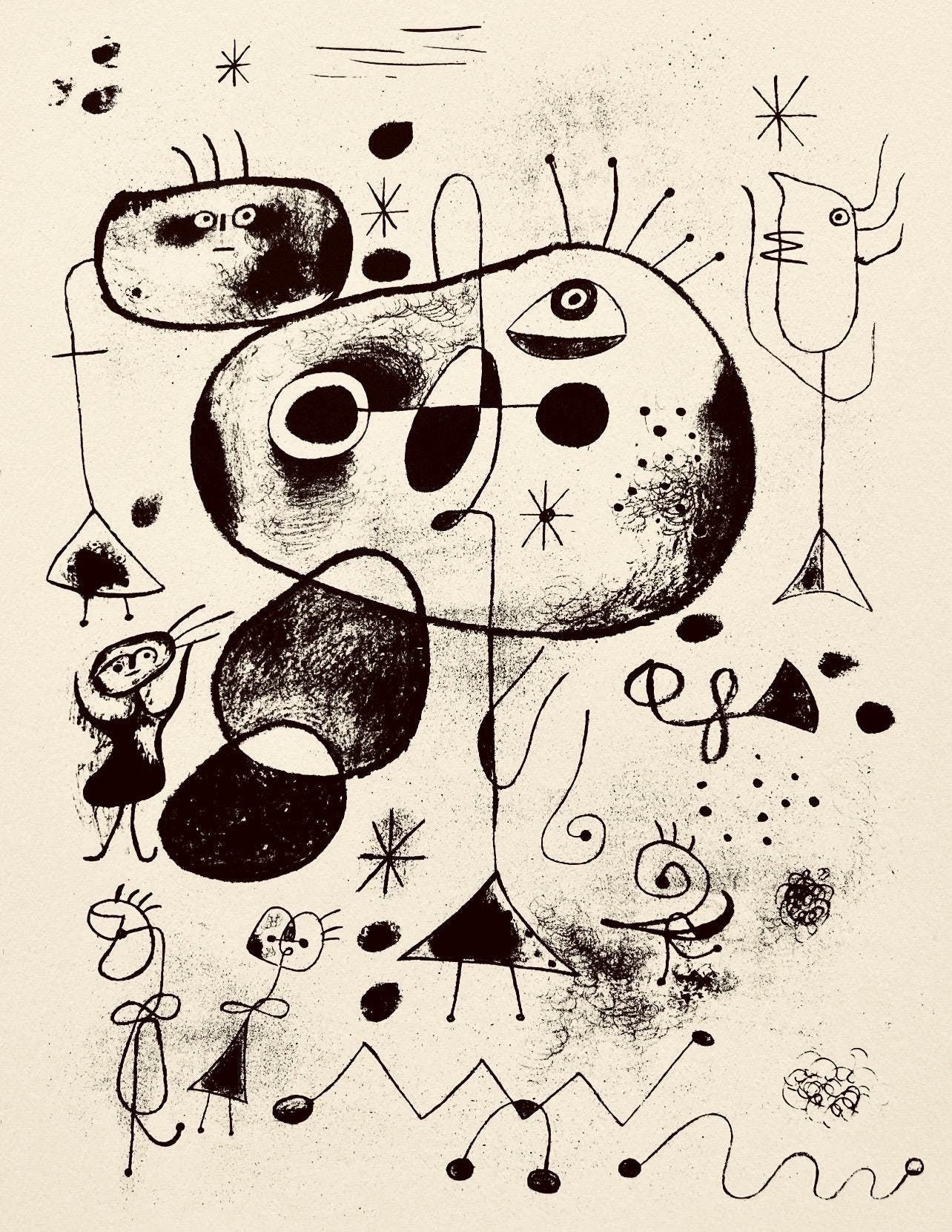 Joan Mir, Composition, The Prints Of Joan Miro, Etching