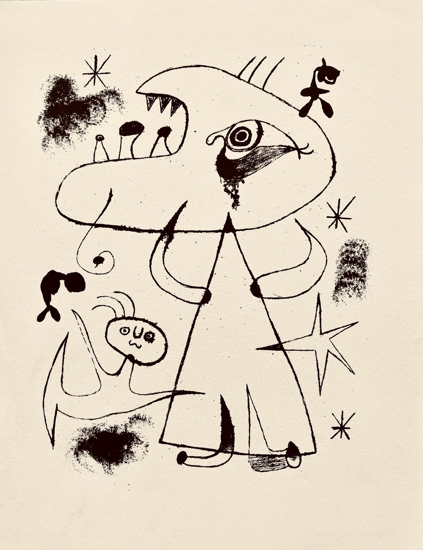 Joan Mir, Composition, The Prints Of Joan Miro, Etching
