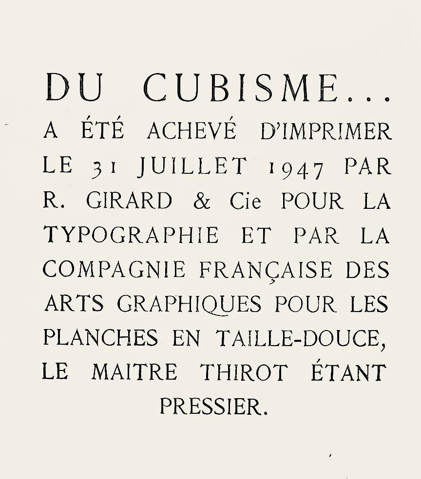 Jacques Villon, Le Cheval, Du Cubisme, Etching