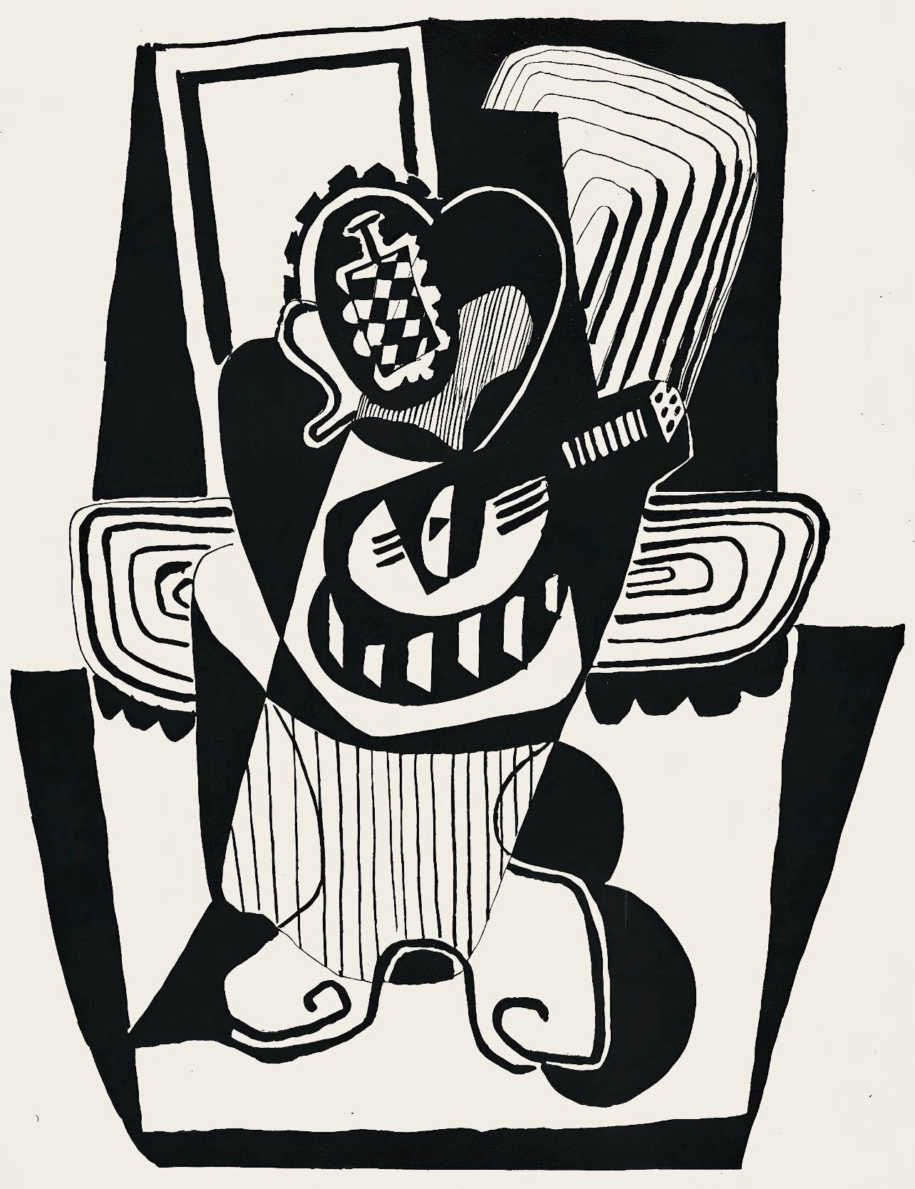 Pablo Picasso, Composition (Monod 10485), Hlne Chez Archive De Illustrations De Pablo Picasso,