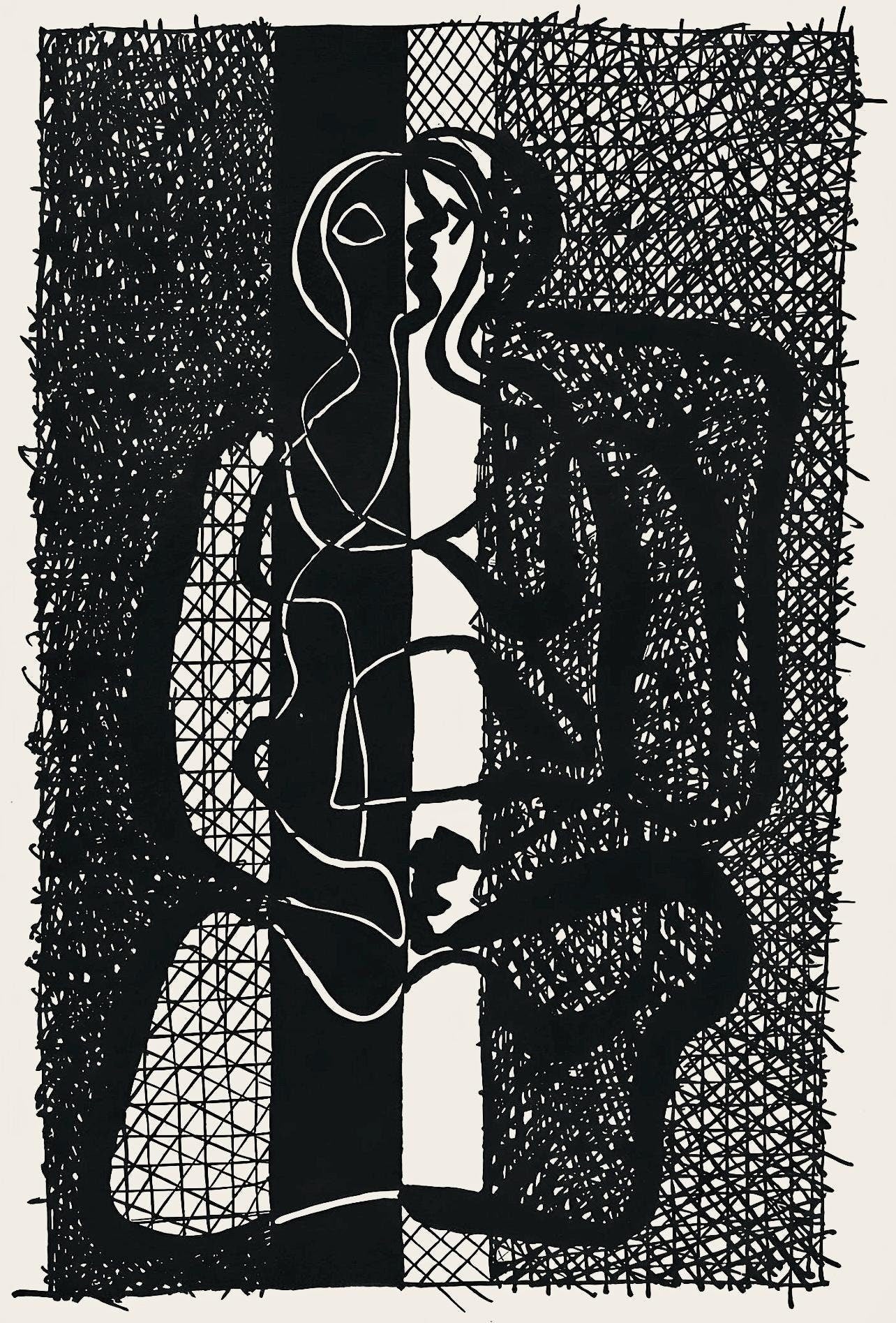 Pablo Picasso, Composition (Monod 10485), Hlne Chez Archive De Illustrations De Pablo Picasso,