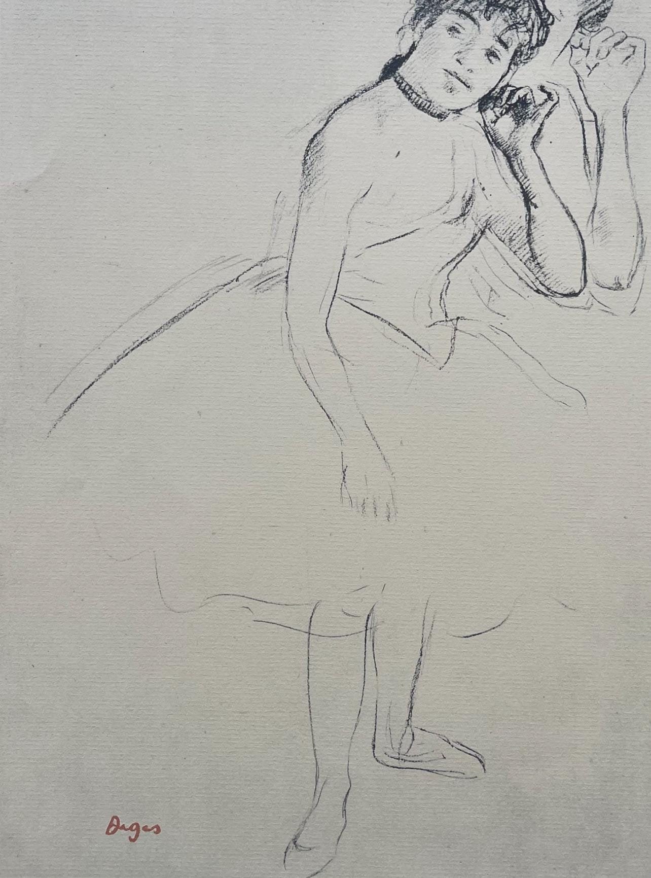 Edgar Degas, Dancer Touching Her Earring, Ten Ballet Sketches, Lithograph