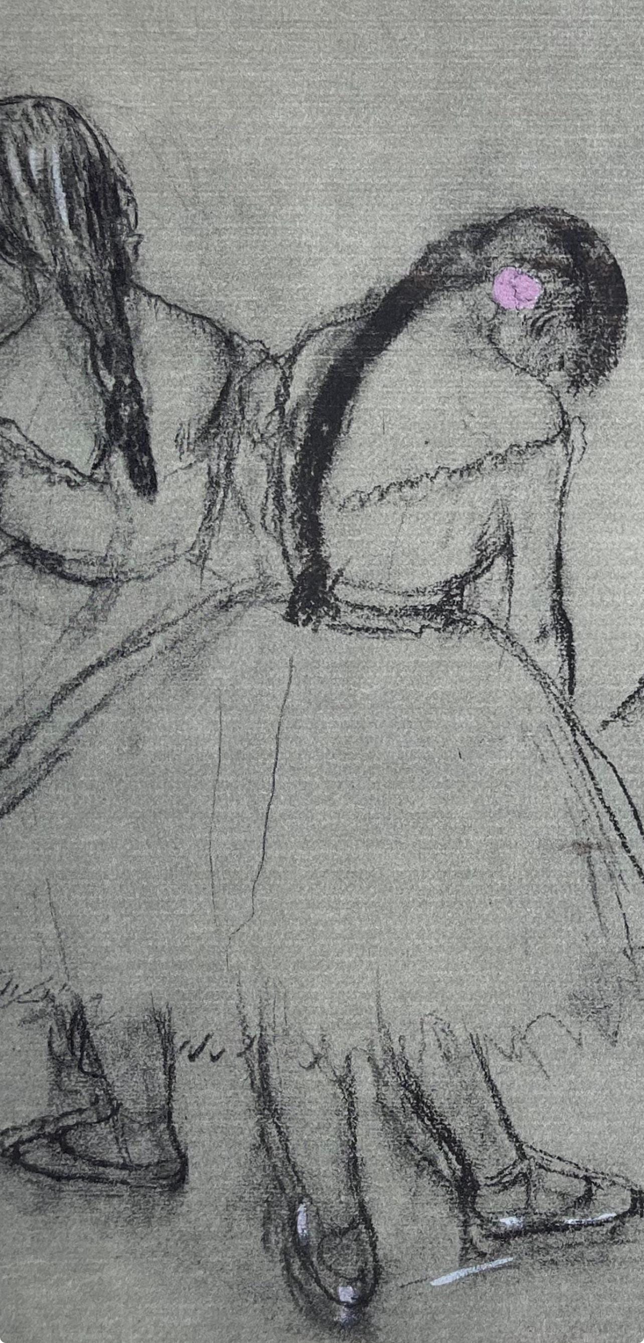 Edgar Degas, Three Dancers, Lithograph