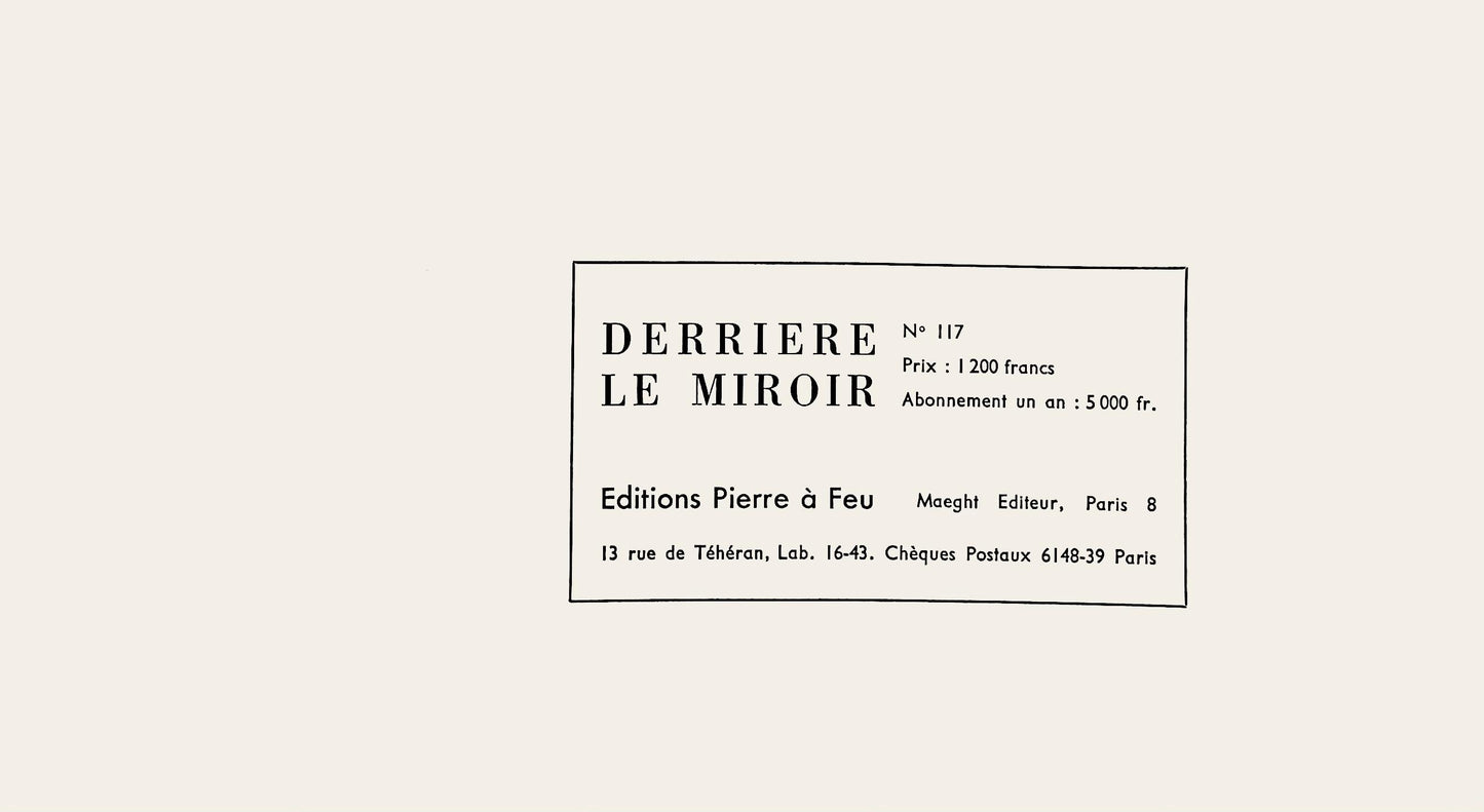 Georges Braque, Composition, Derrire Le Miroir, Lithograph