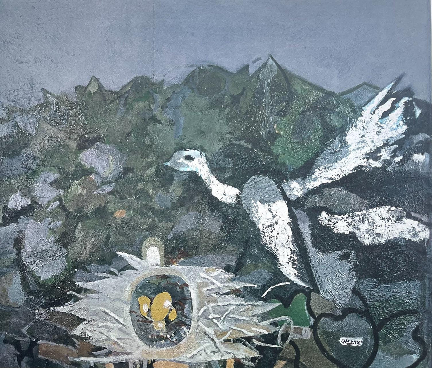 Georges Braque, Le Nid Dans Le Feuillage, Lhommage Georges Braque, Derrire Le Miroir, Lithograph
