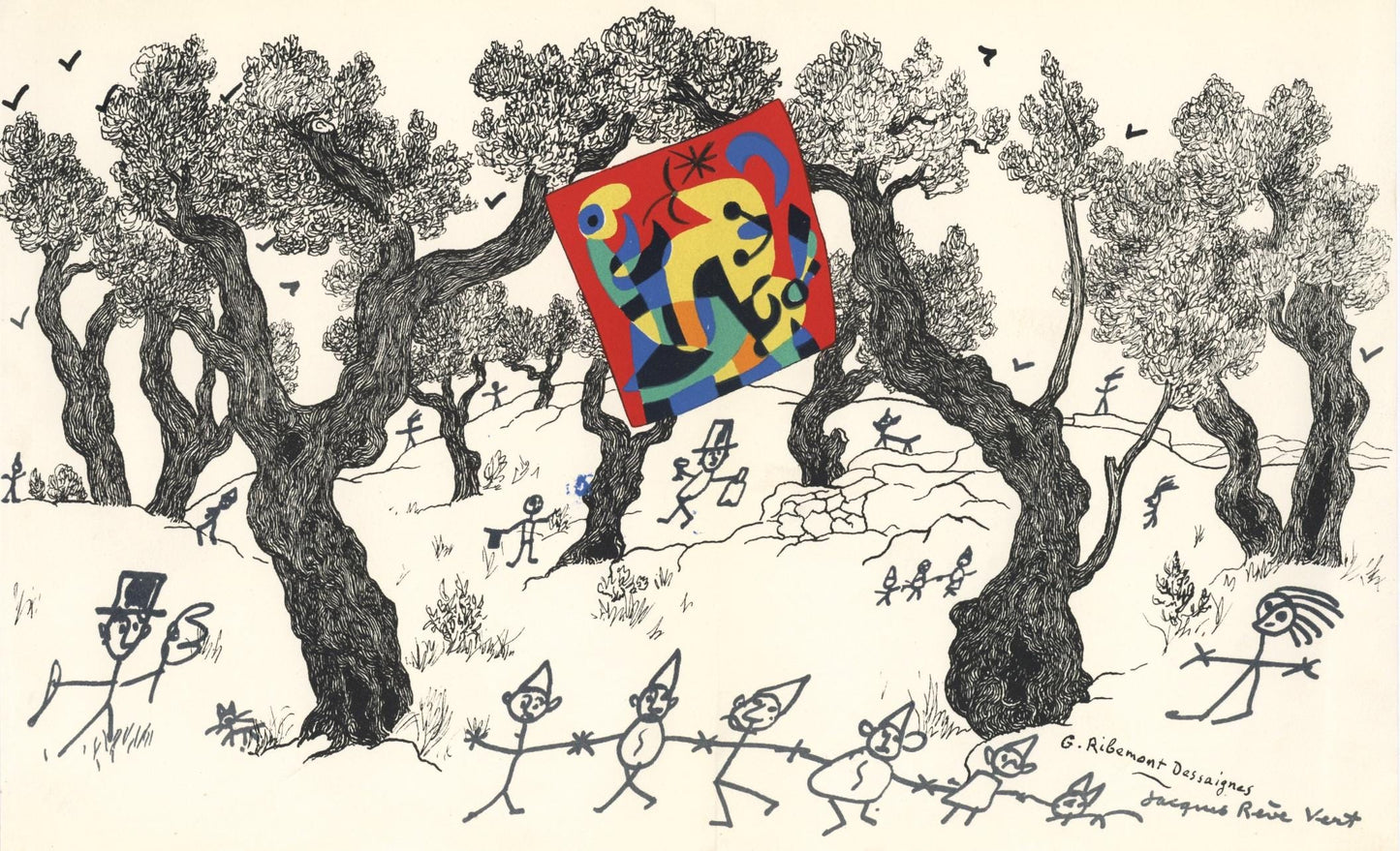 Joan Mir, Jacques Prvert, Composition (Cramer 39), Joan Mir, Lithograph