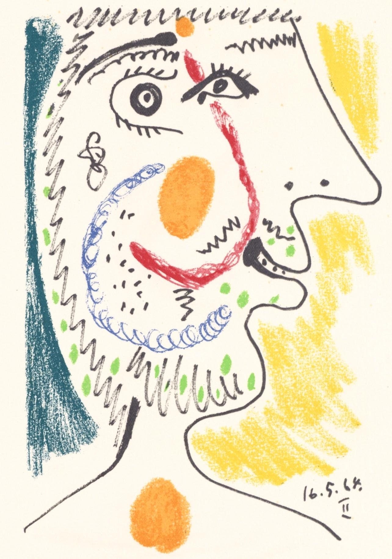 Pablo Picasso, Composition, Le Got Du Bonheur (Cramer 148; Bloch 2013), Mixed Media Lithograph