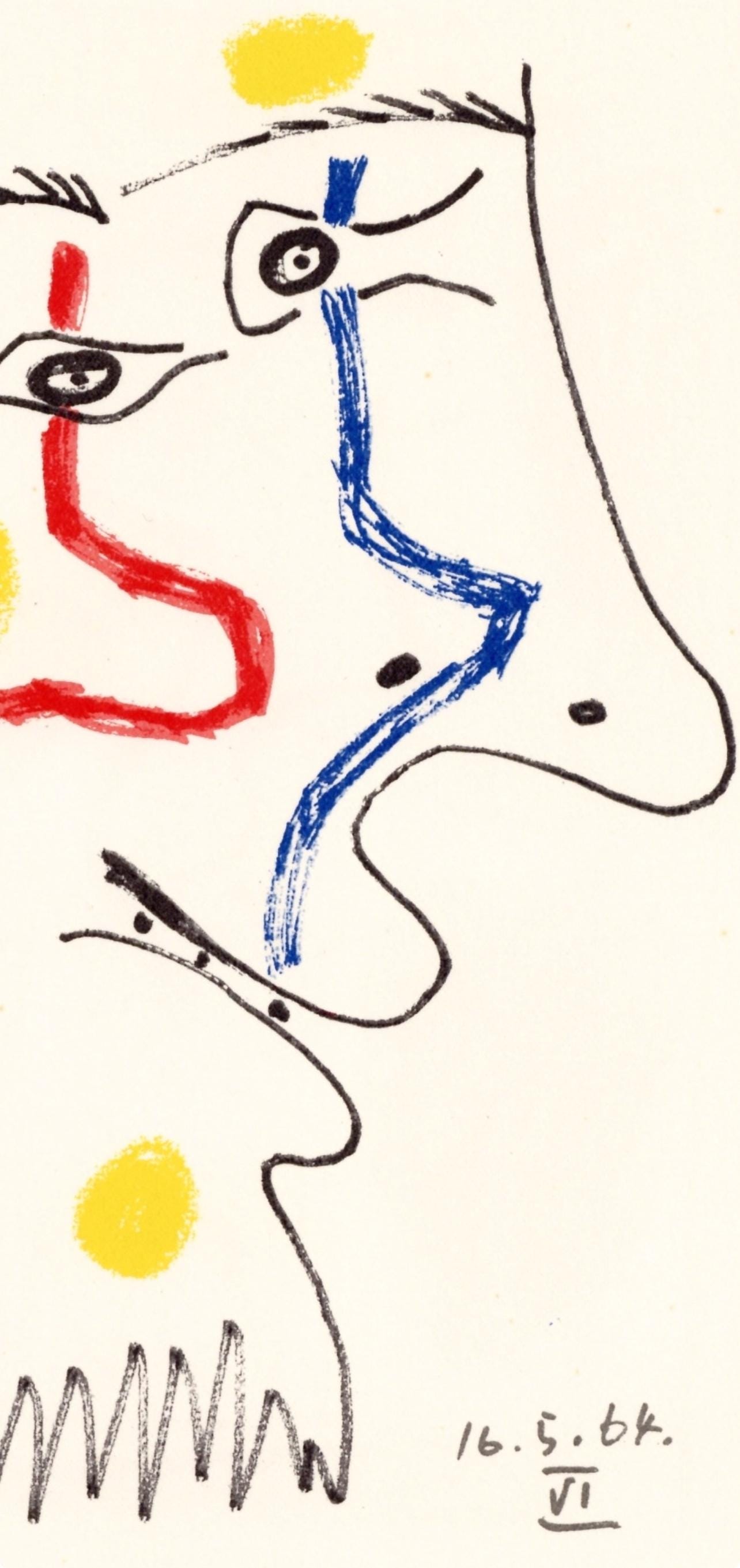 Pablo Picasso, Composition, Le Got Du Bonheur (Cramer 148; Bloch 2013), Mixed Media Lithograph