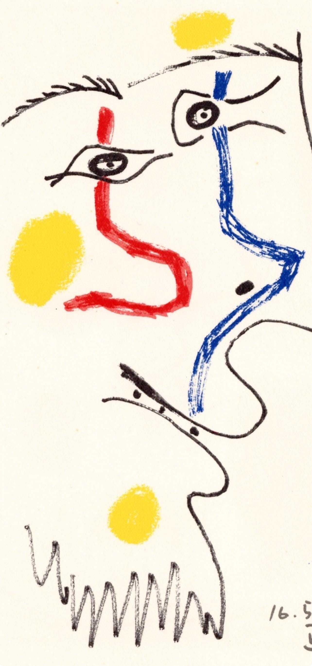 Pablo Picasso, Composition, Le Got Du Bonheur (Cramer 148; Bloch 2013), Mixed Media Lithograph