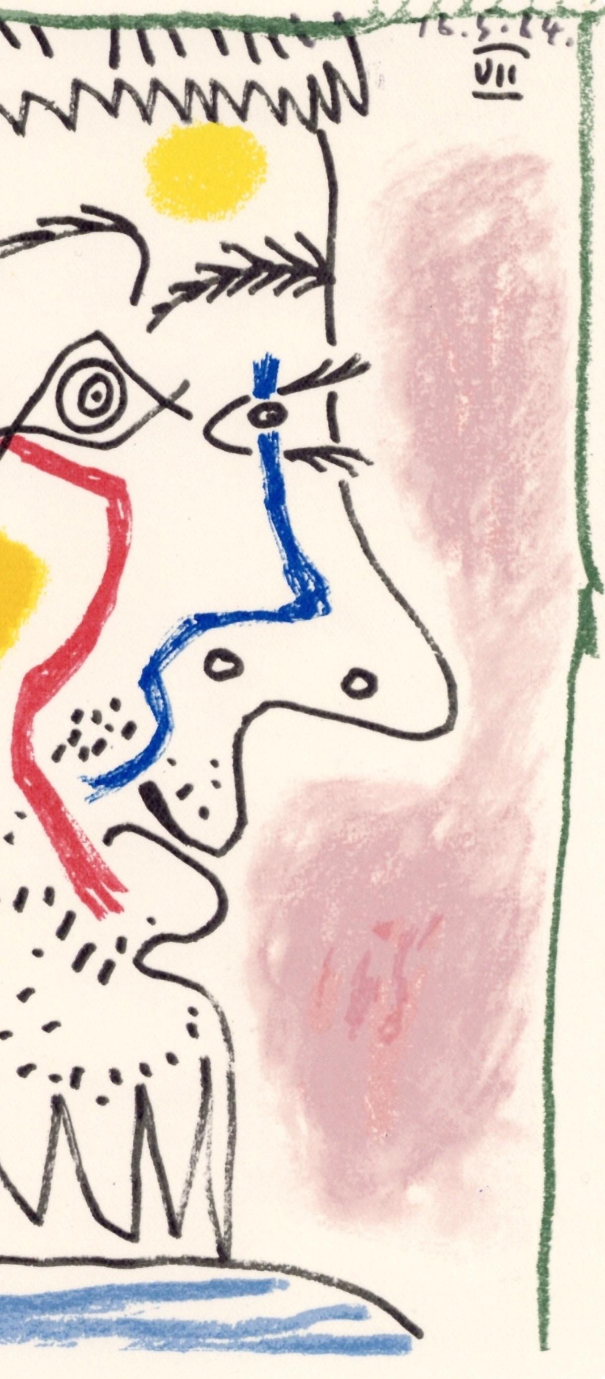 Pablo Picasso, Composition, Le Got Du Bonheur (Cramer 148; Bloch 2013), Mixed Media Lithograph