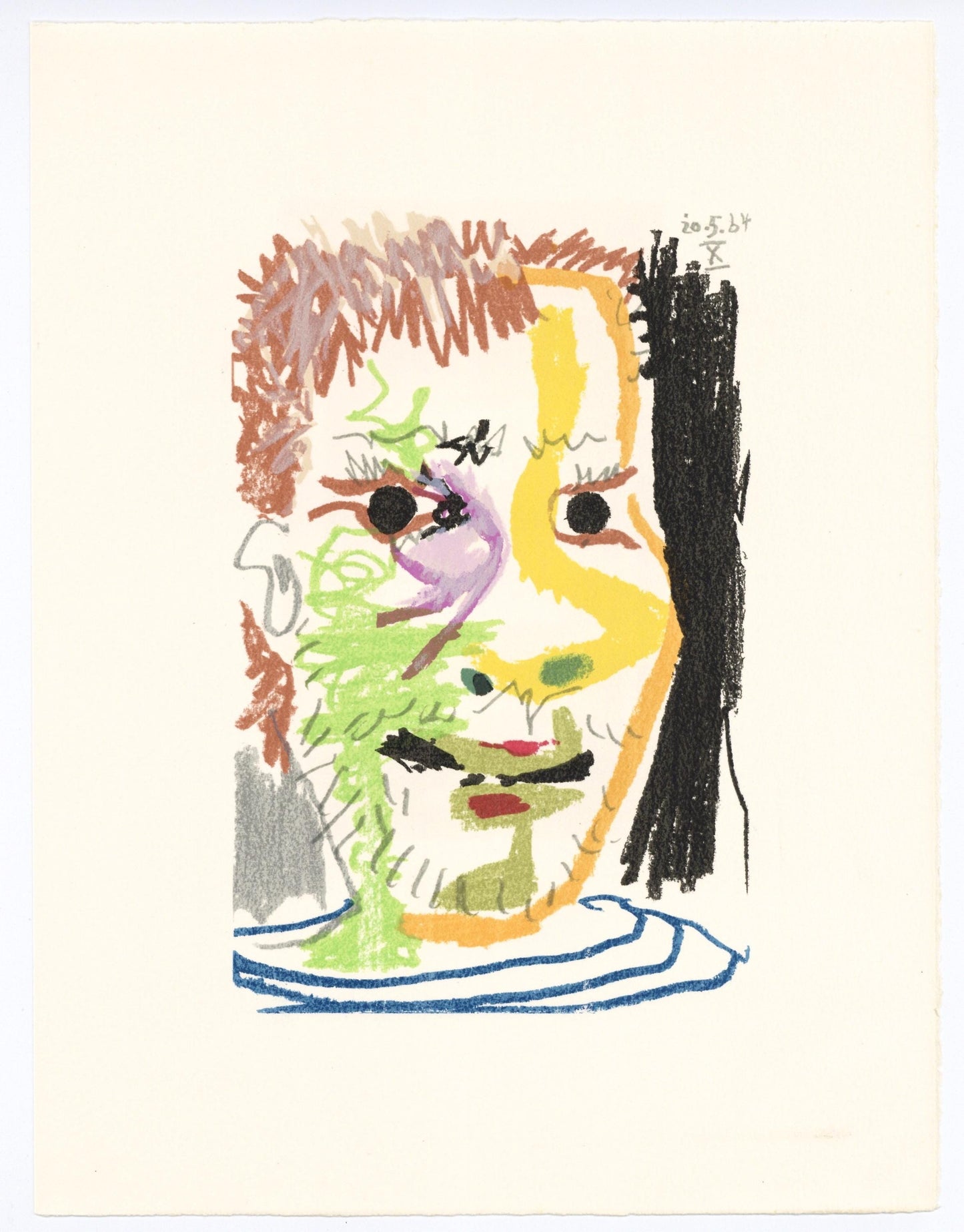 Pablo Picasso, Composition, Le Got Du Bonheur (Cramer 148; Bloch 2013), Mixed Media Lithograph