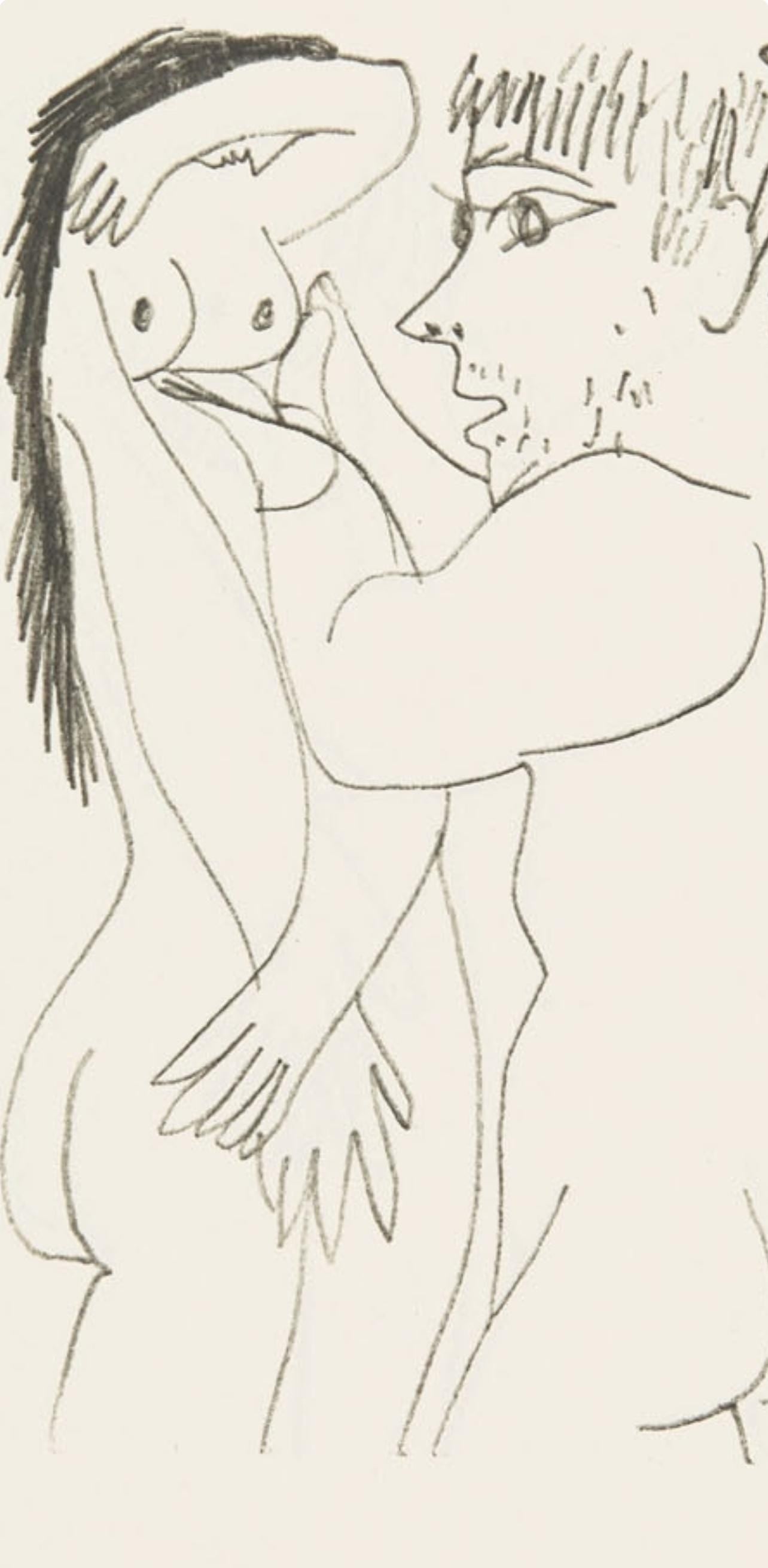 Pablo Picasso, Composition, Le Got Du Bonheur (Cramer 148; Bloch 2013), Mixed Media Lithograph