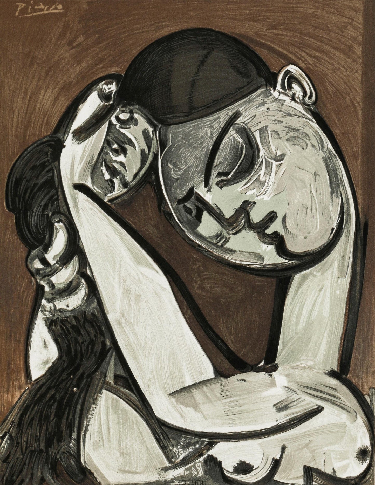 Pablo Picasso, Femme Se Coiffante, Xxe Sicle, Lithograph