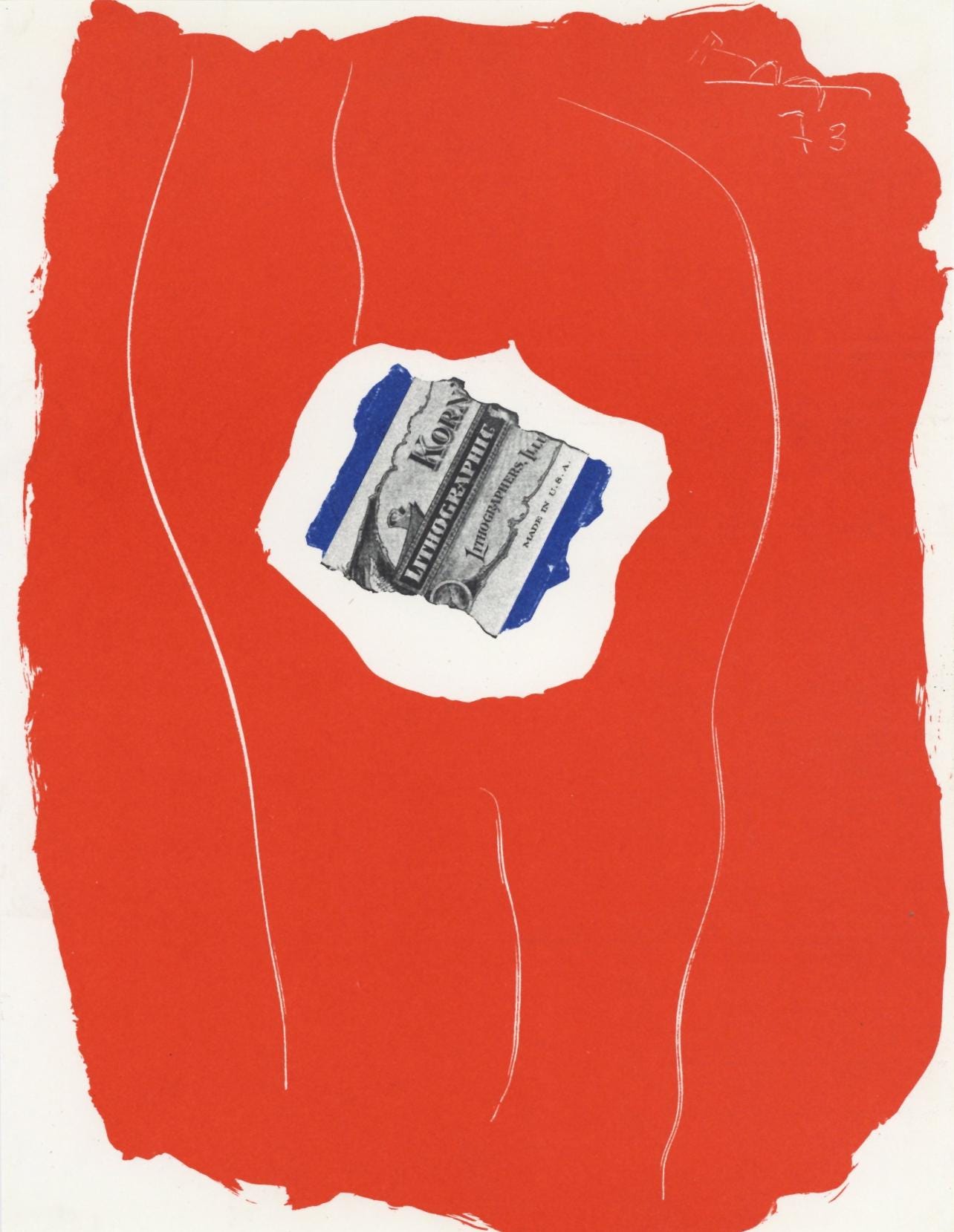 Robert Motherwell, Composition (Belknap, App. 24), Xxe Sicle, Lithograph