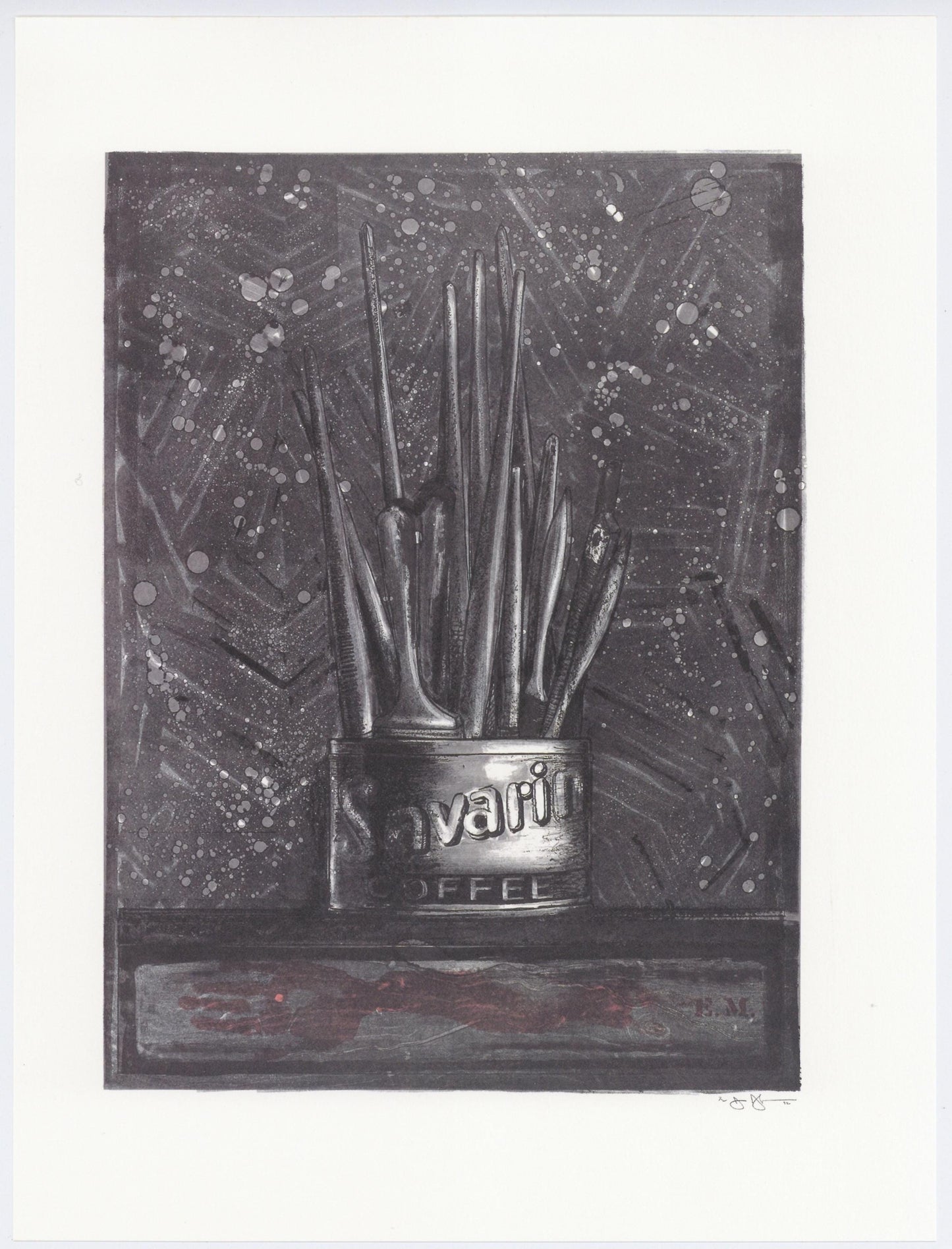 Jasper Johns, Composition, Jasper Johns, 17 Monotypes, Hliogravure