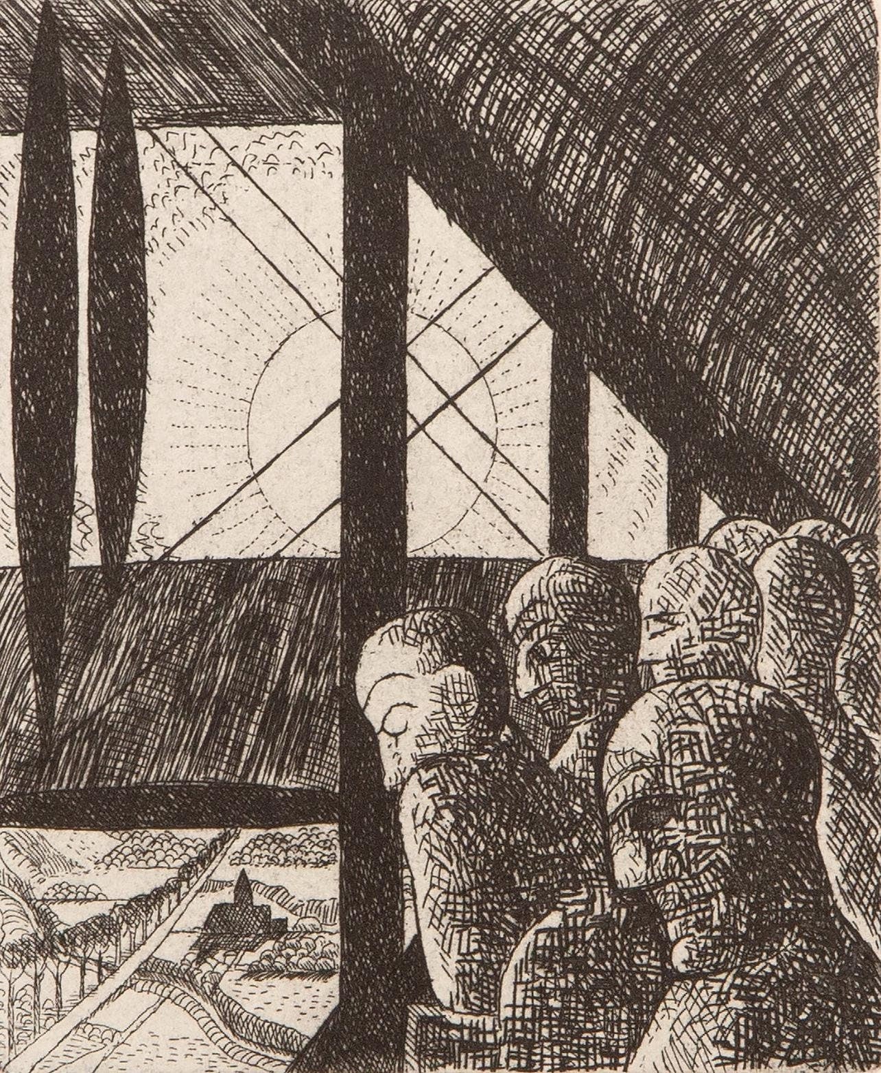 Marcel Gromaire, Composition, Vers Un Monde Volage, Etching