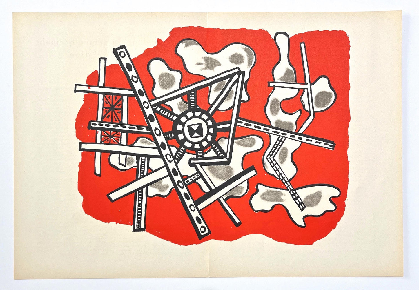 Fernand Lger, Composition, Derrire Le Miroir, Lithograph