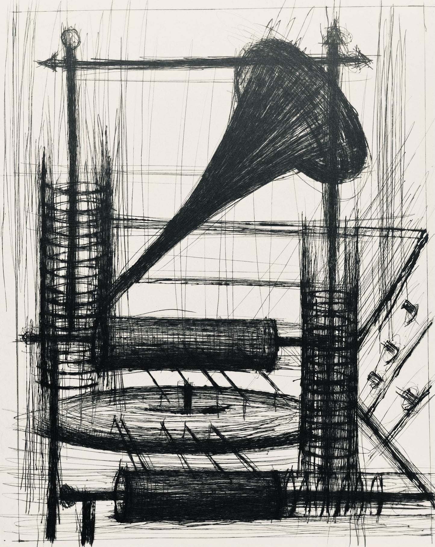 Bernard Buffet, Composition (Reinz 208-222), Voyages Fantastiques, Etching