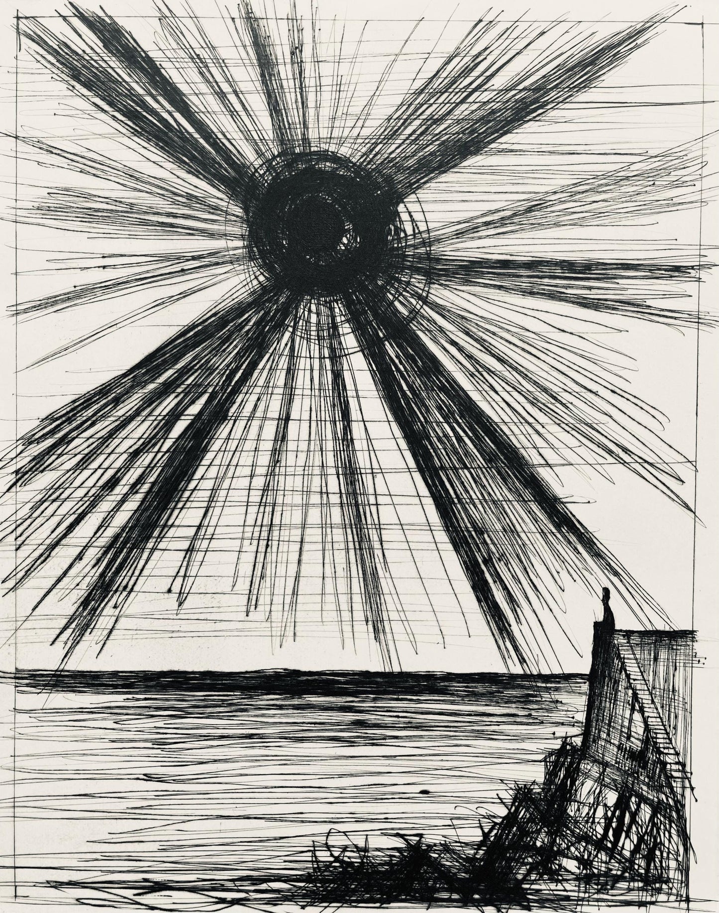 Bernard Buffet, Composition (Reinz 208-222), Voyages Fantastiques, Etching