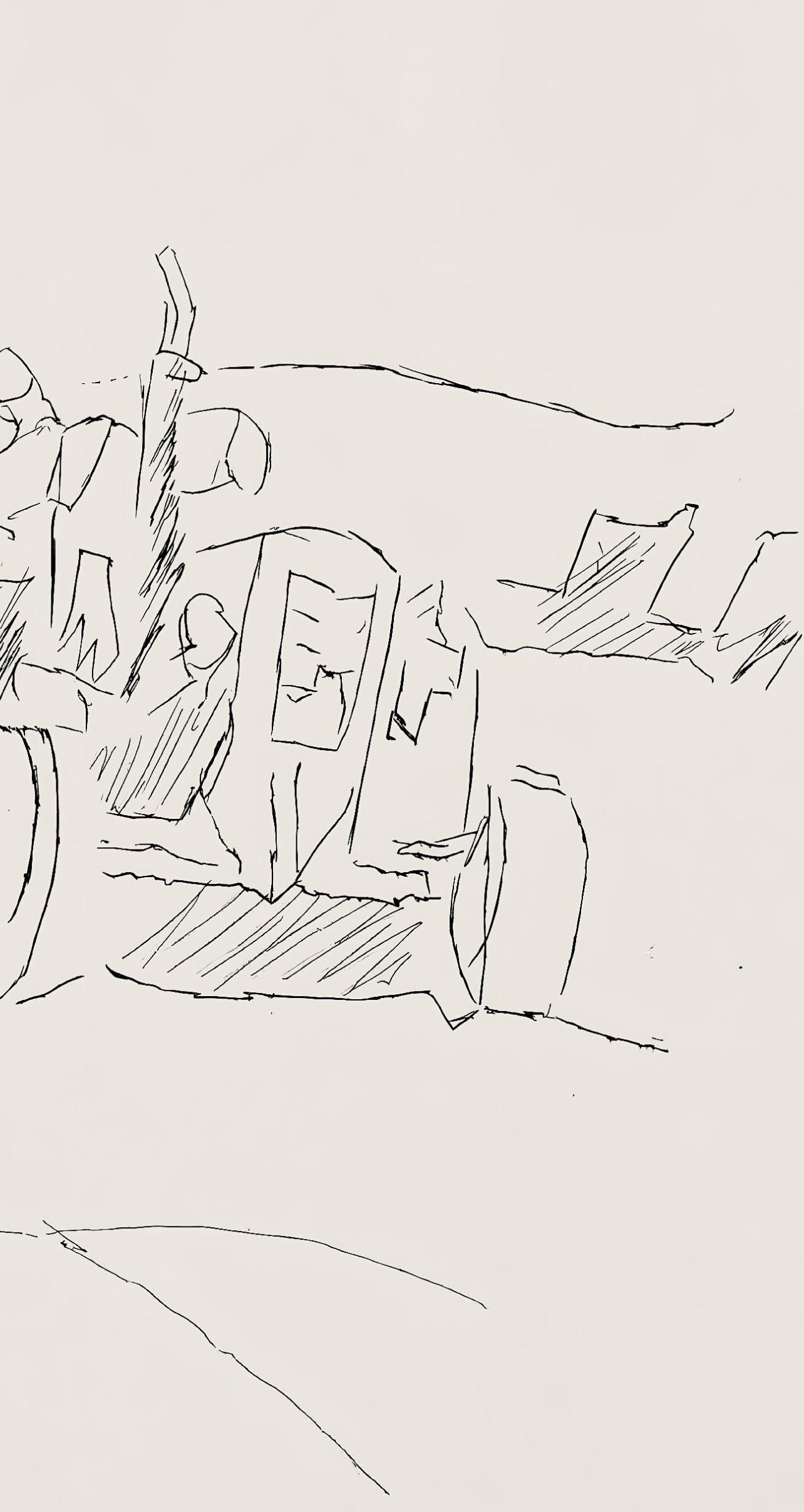 Jacques Villon, Composition (Ginestet/Pouillon 42-64), Hsiode, Les Travaux Et Les Jours, Etching