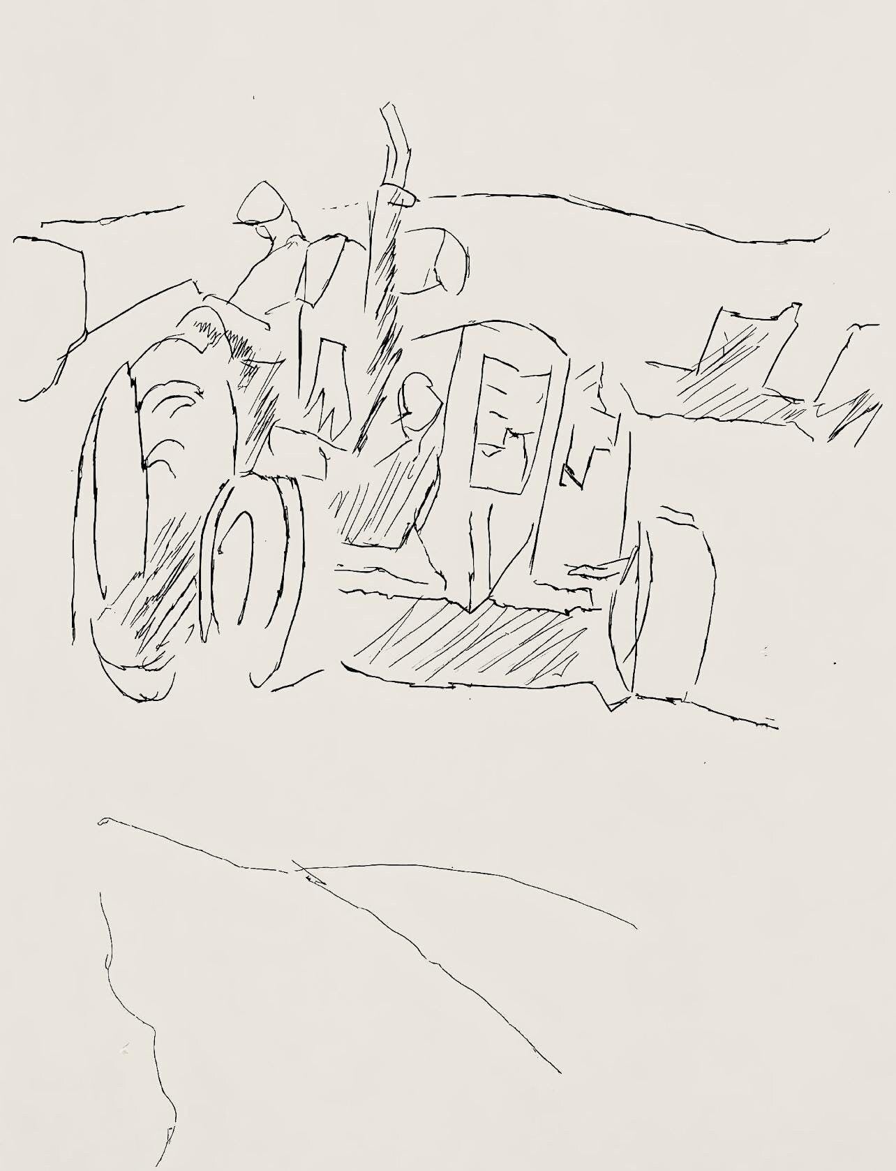 Jacques Villon, Composition (Ginestet/Pouillon 42-64), Hsiode, Les Travaux Et Les Jours, Etching