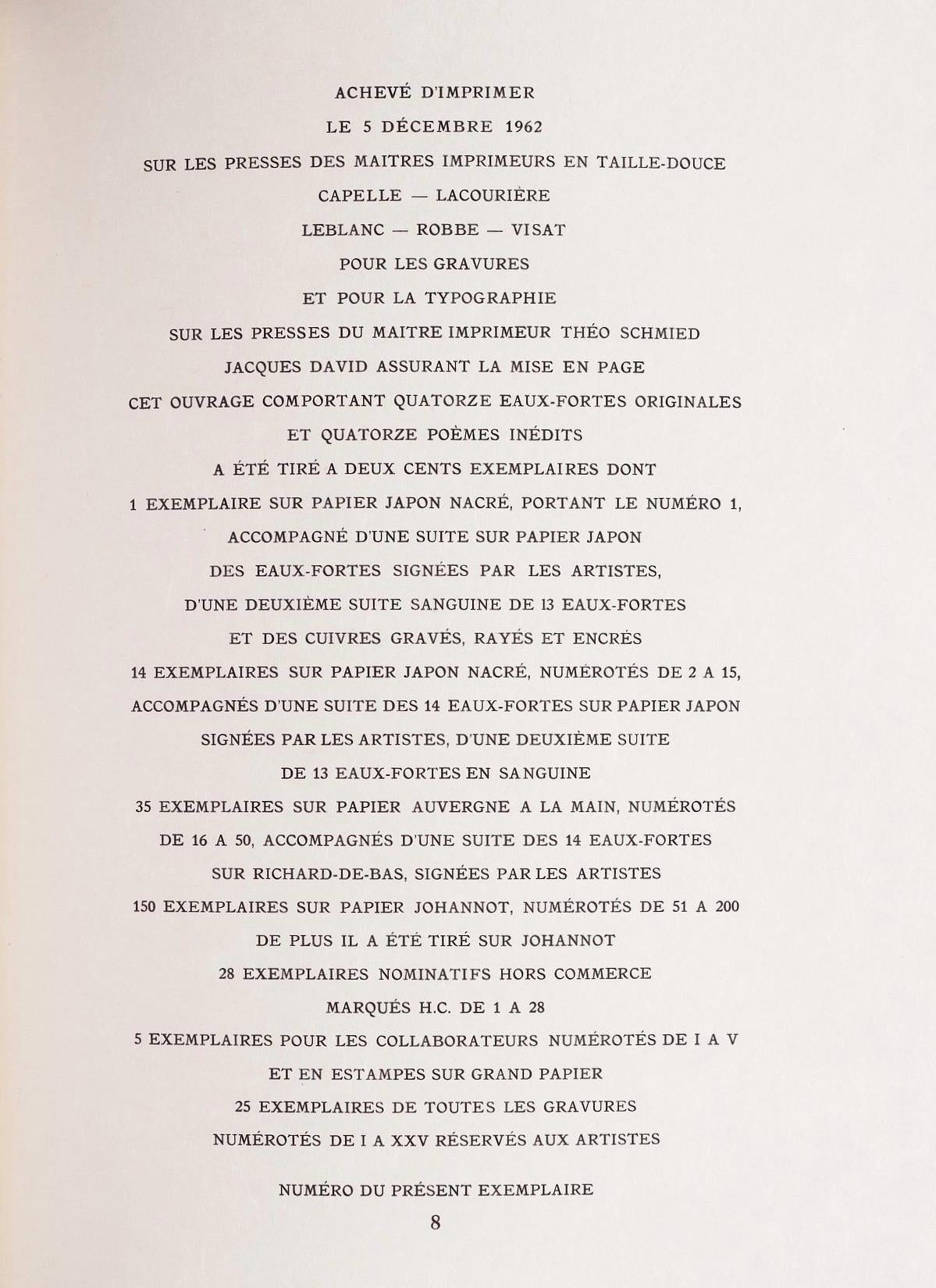 Roger Bissire, Centro, Paroles Peintes I, Etching