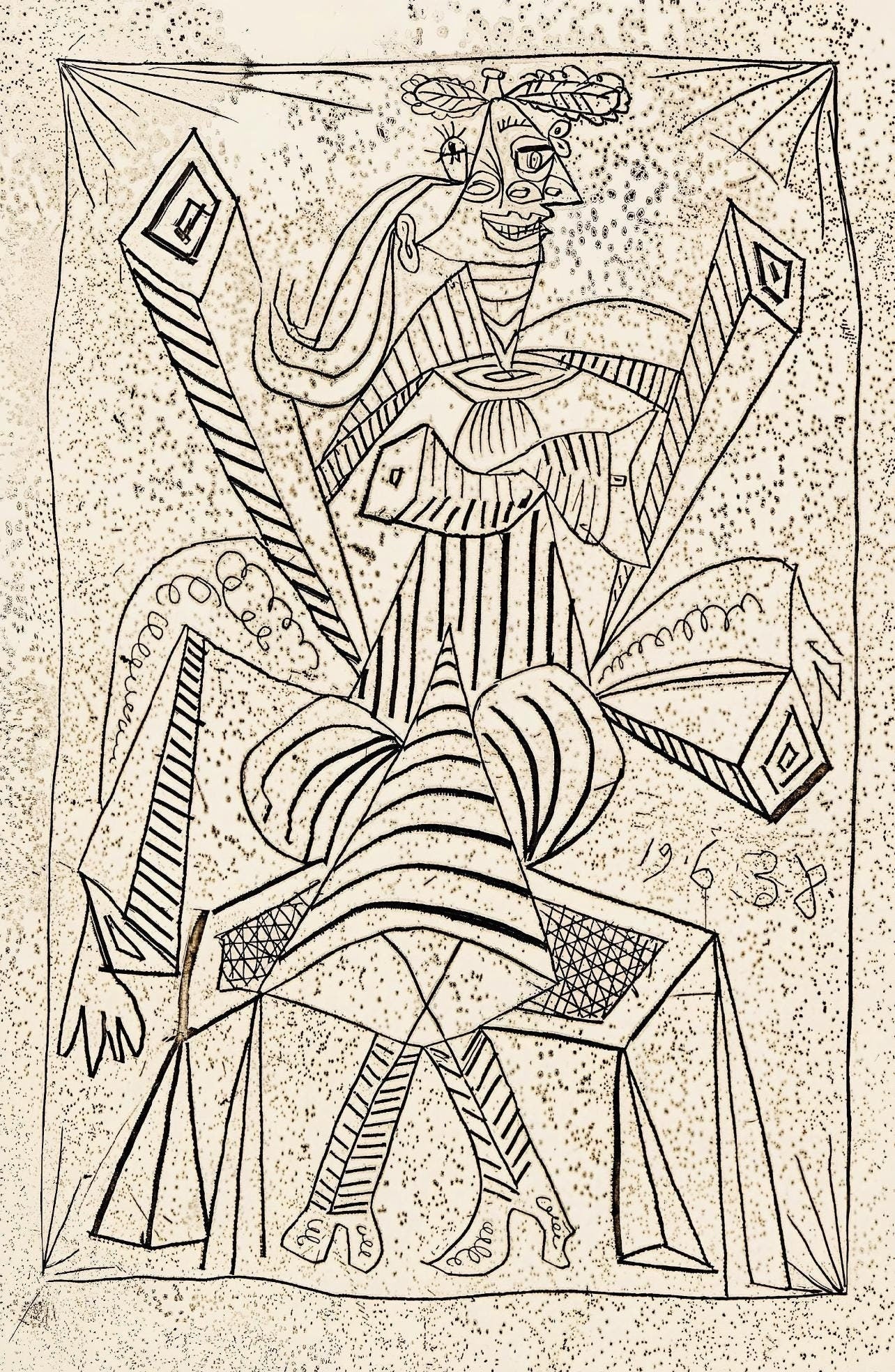Pablo Picasso, Composition (Cramer 30; Horodisch D14; Bloch 307; Matarasso 28), Lithograph