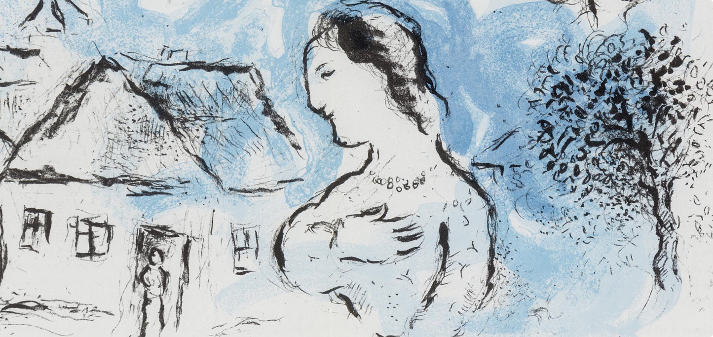 Marc Chagall, Composition (Cramer 104; Mourlot 917), Derrire Le Miroir, Lithograph