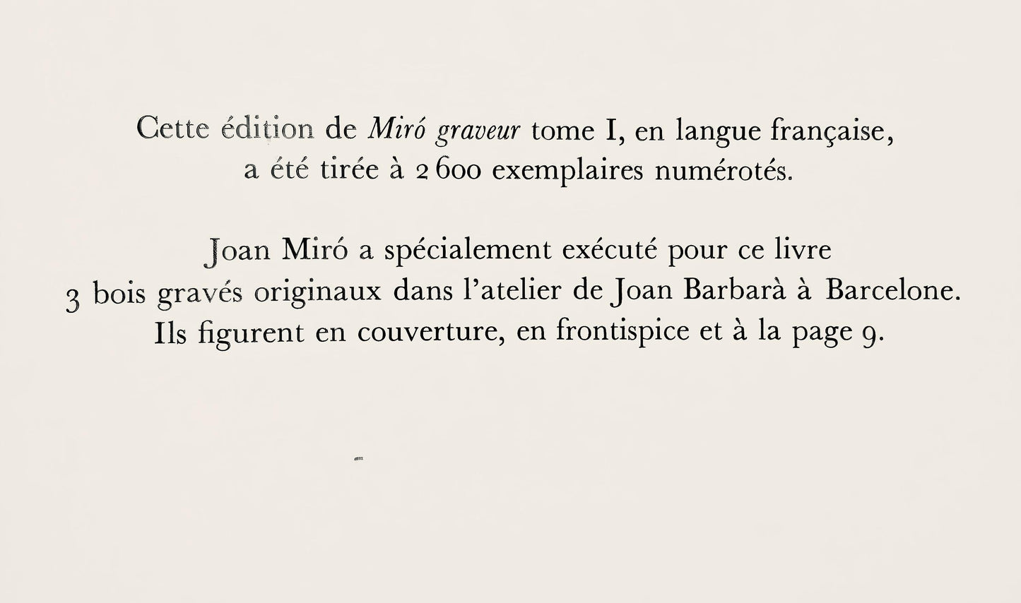 Joan Mir, Composition (Dupin 1289), Mir Graveur, Woodcut
