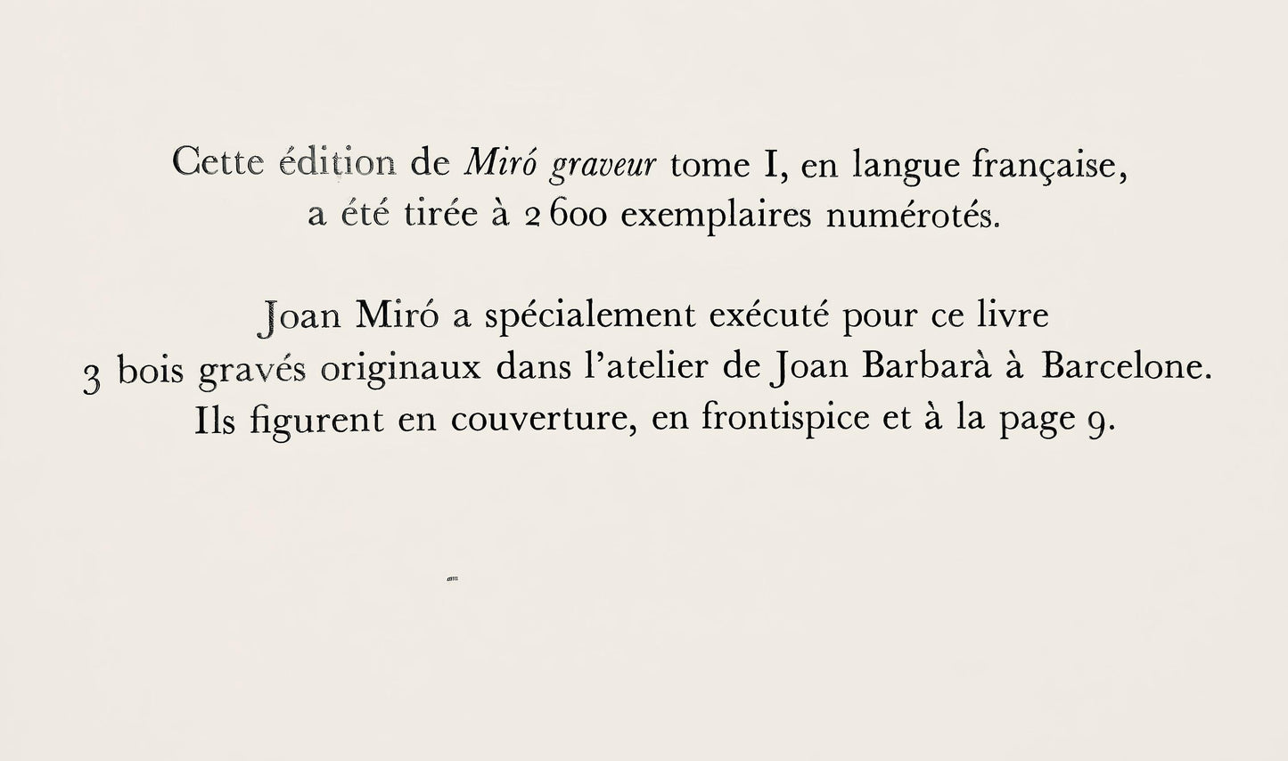 Joan Mir, Composition (Dupin 1290), Mir Graveur, Woodcut