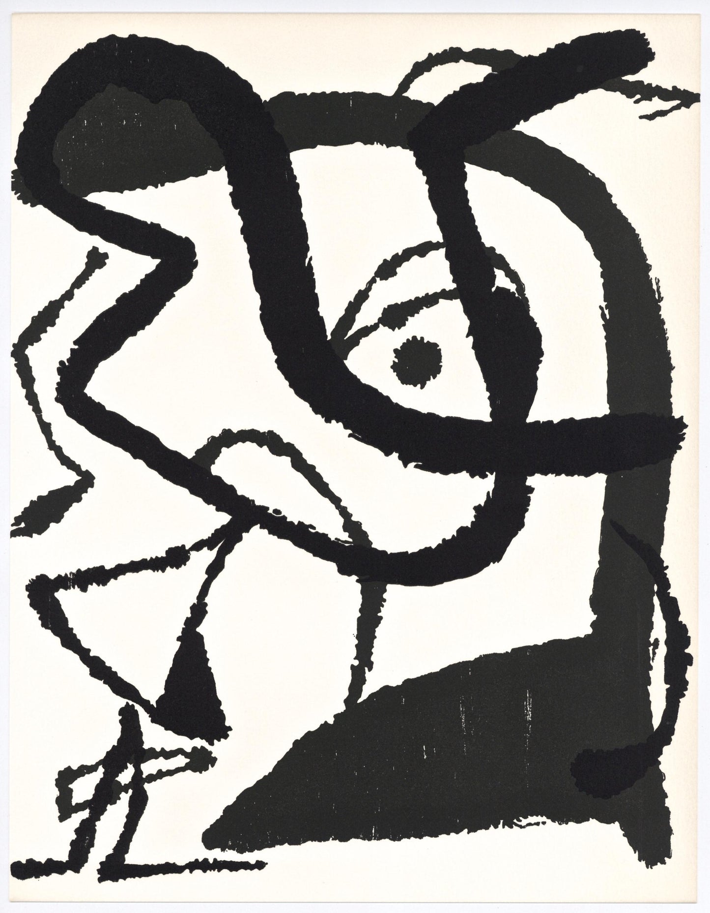 Joan Mir, Composition (Dupin 1292), Mir Graveur, Woodcut