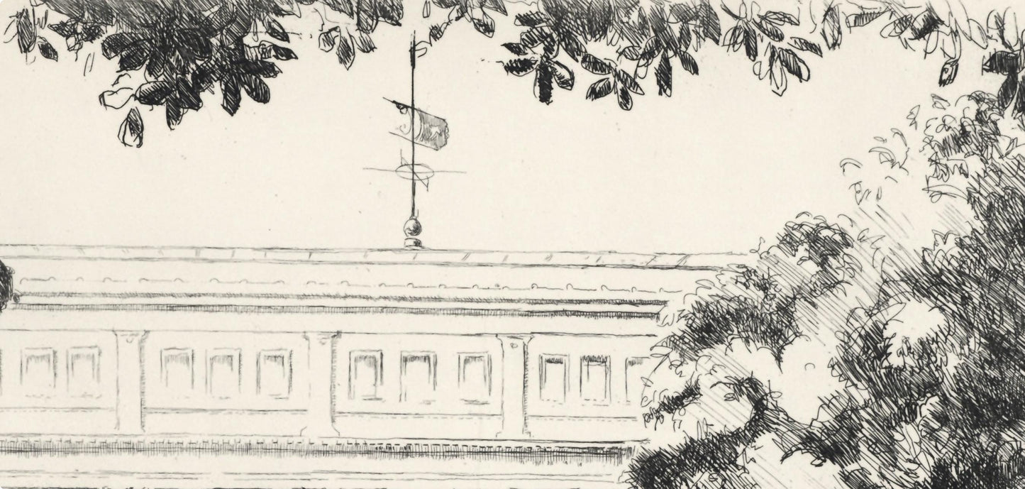 Eugne Corneau, La Bibliothque Nationale, A La Gloire Paris, Etching