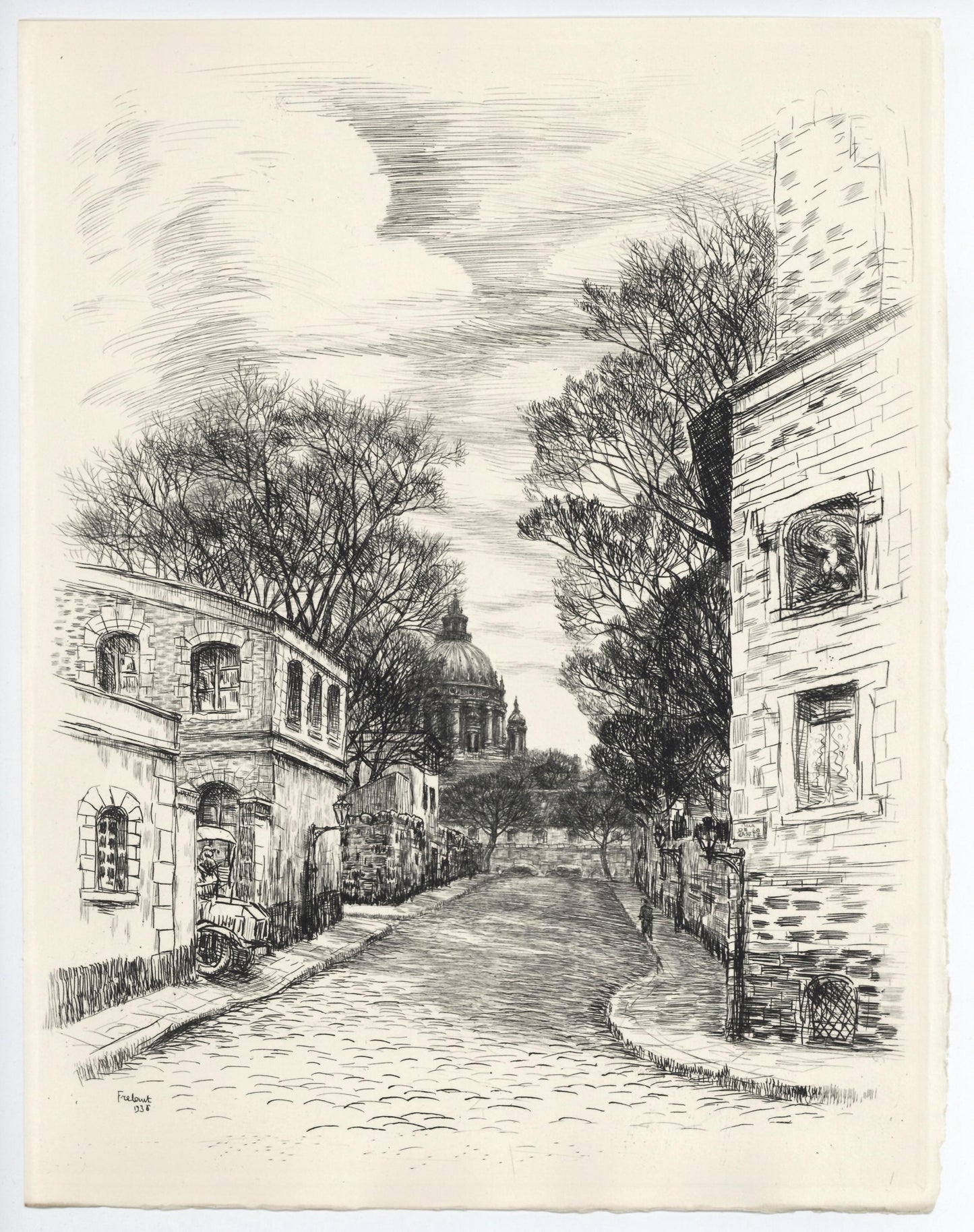 Jean Frlaut, De La Sante Aux Gobelins, A La Gloire Paris, Etching