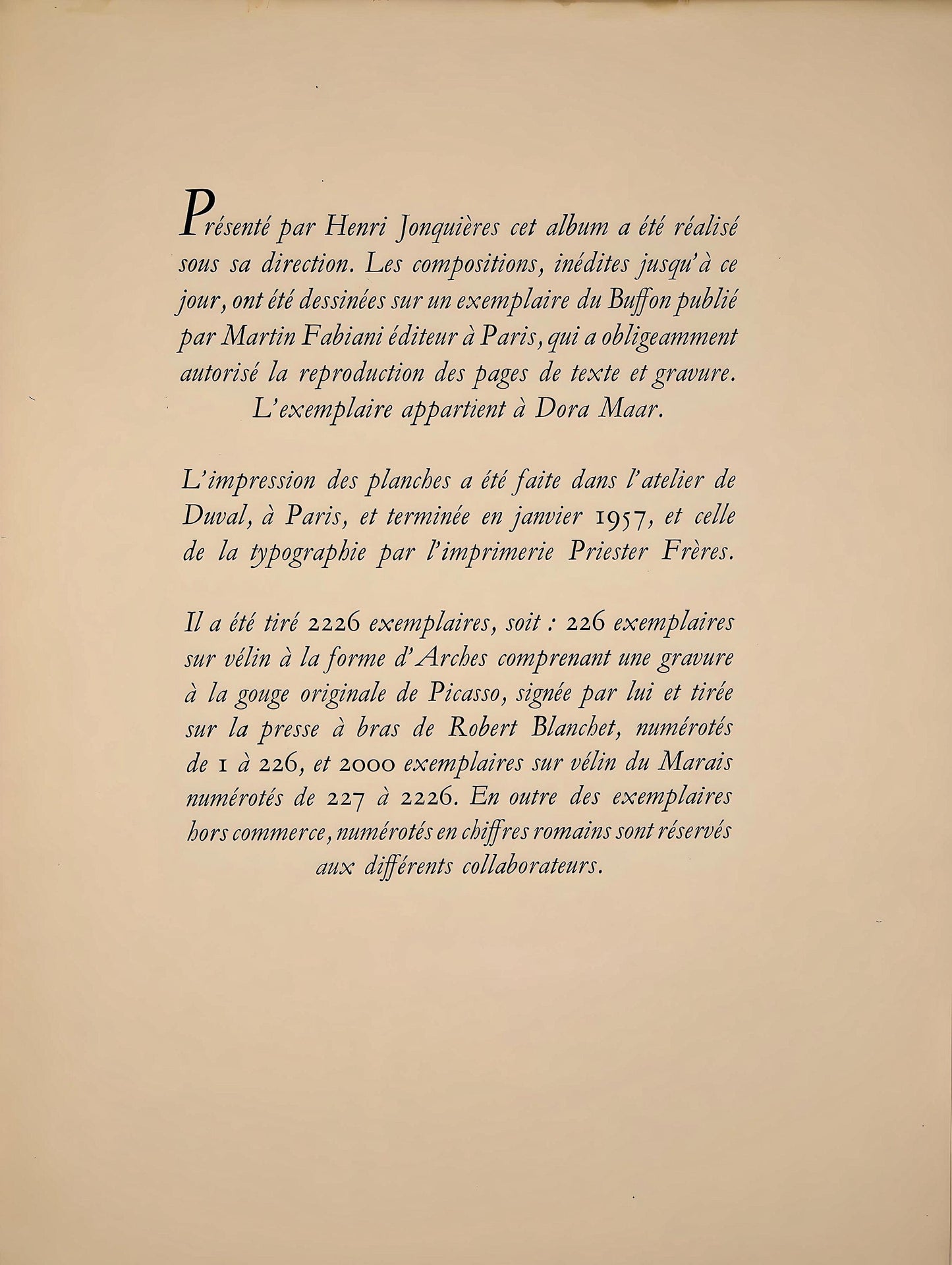 Pablo Picasso, Profil De Vieille Femme, Trait Et Lavis (Cramer No. 84), 40 Dessins De Picasso En