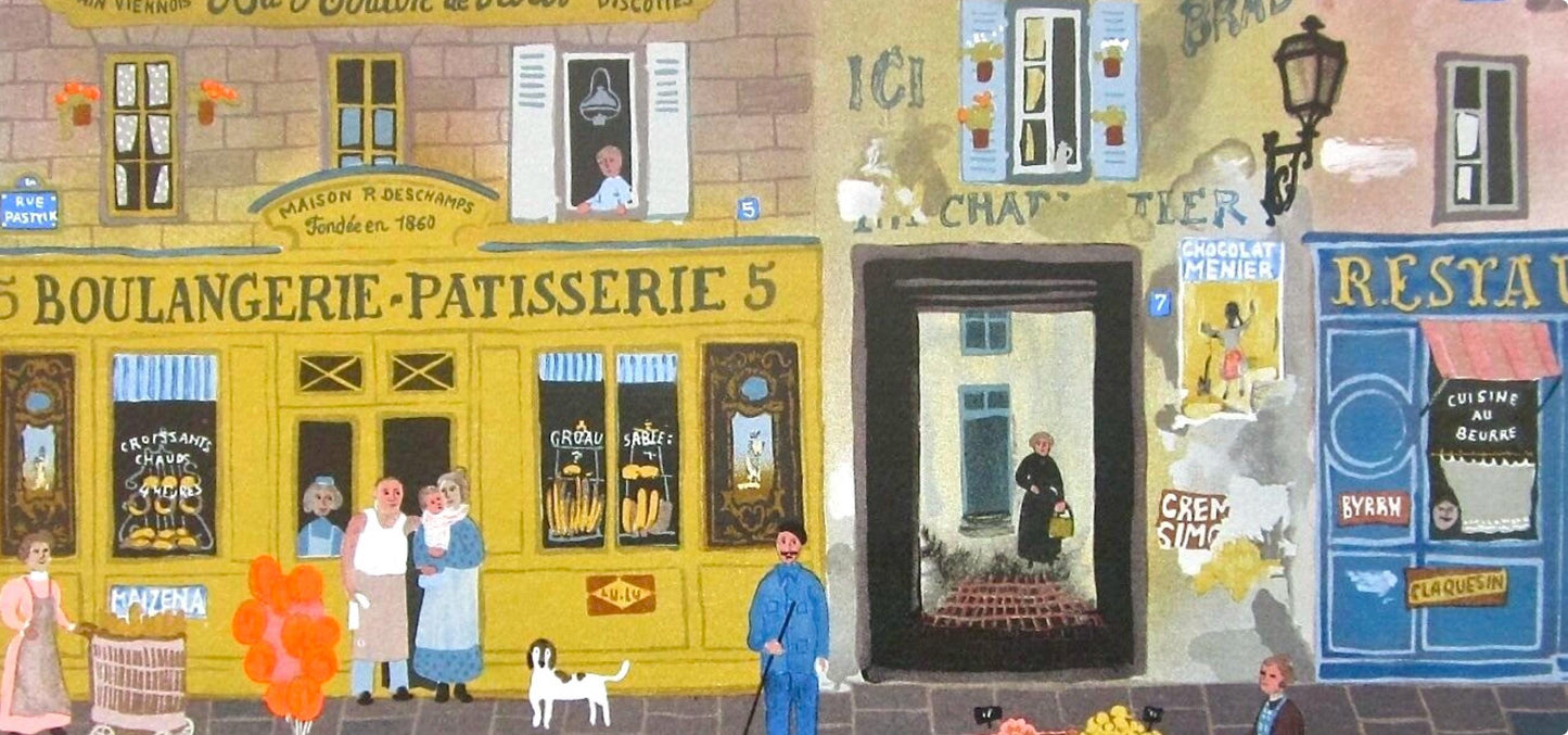 Lithograph - Michel Delacroix - Au Moulin de Paris