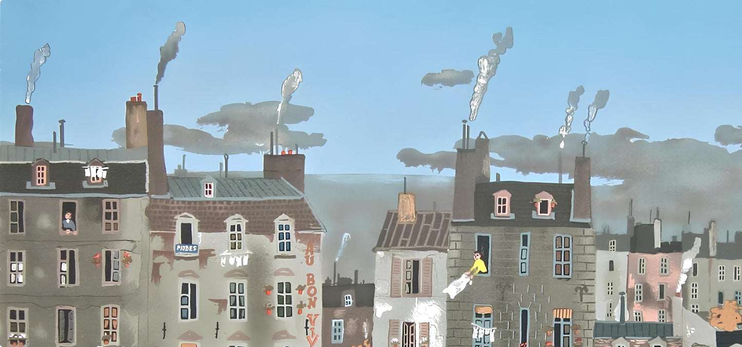 Lithograph - Michel Delacroix - Au Bon Vivant