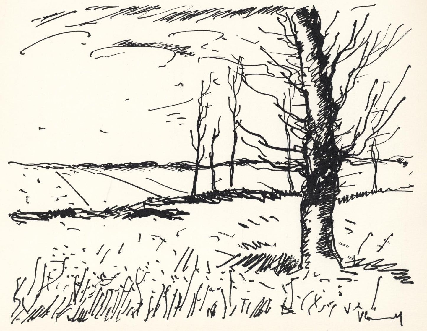Maurice De Vlaminck, Vallee De L'Avre, Lithograph