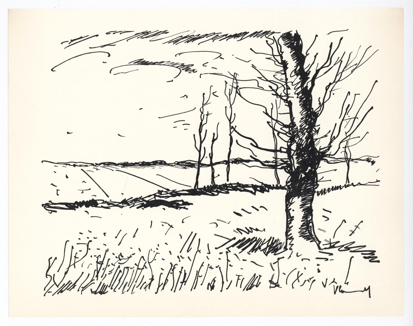 Maurice De Vlaminck, Vallee De L'Avre, Lithograph