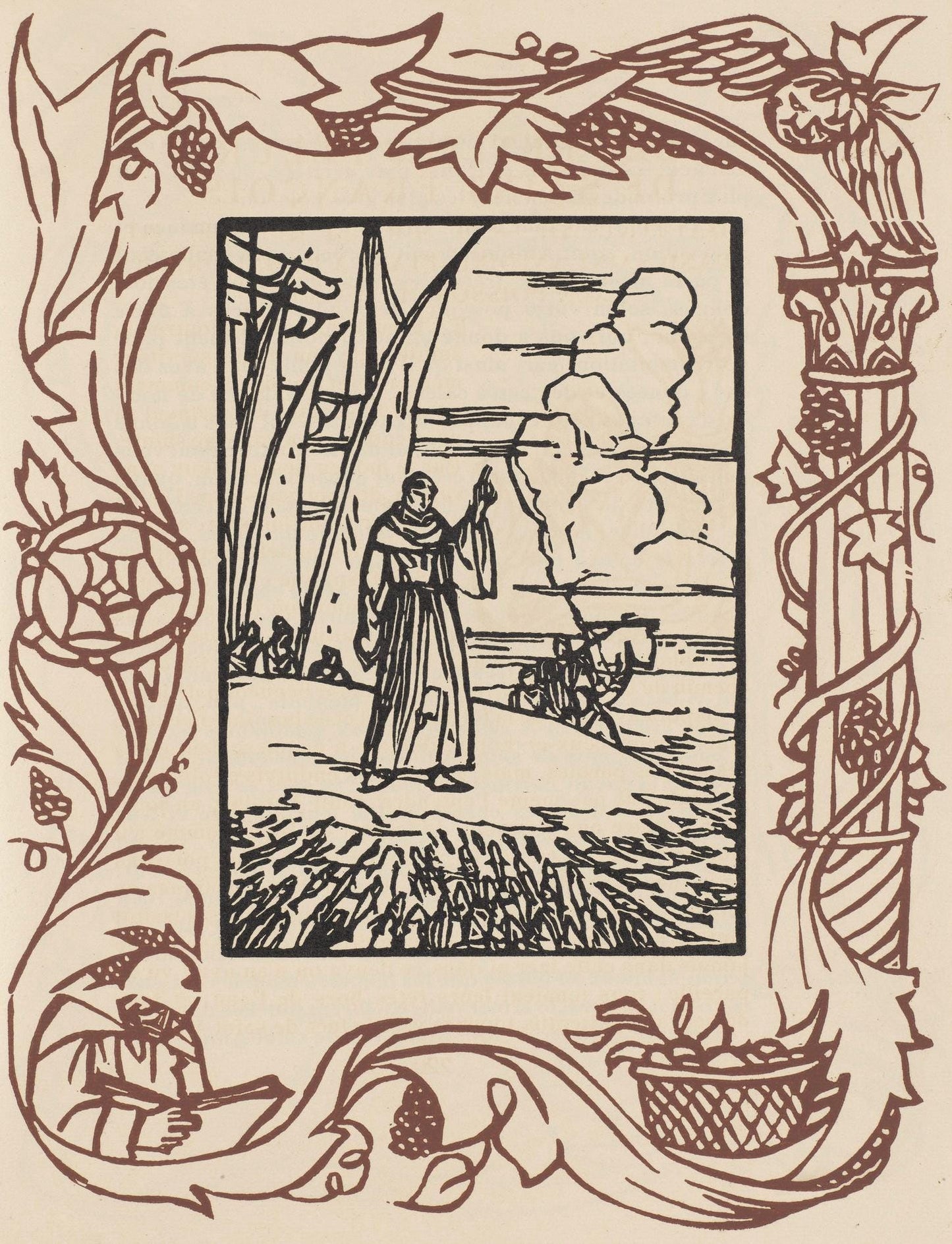 Mile Bernard, Composition (Morane, No. 100), Les Petites Fleurs De St. Franoise, Woodcut