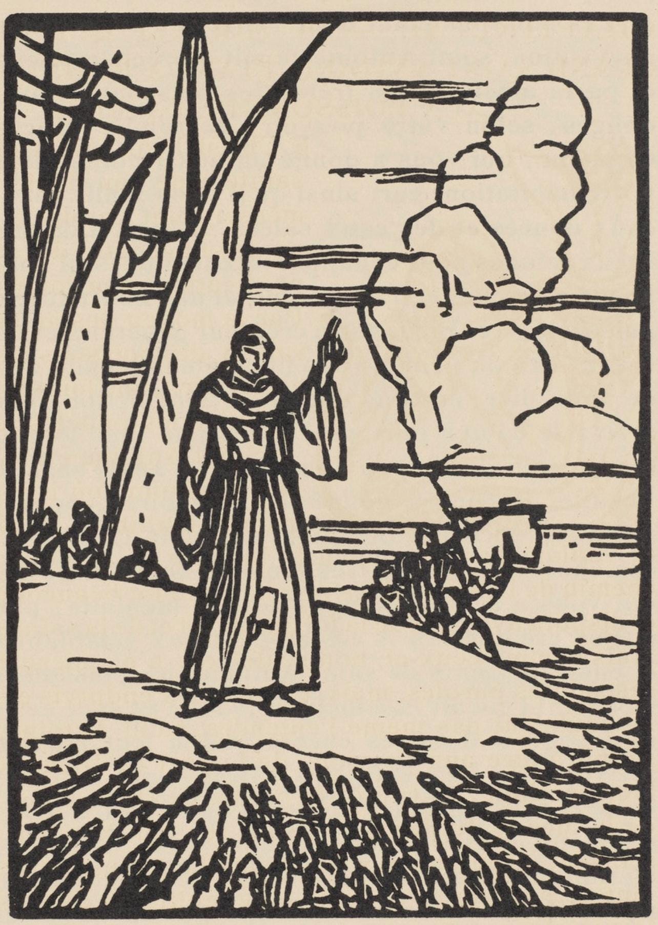 Mile Bernard, Composition (Morane, No. 100), Les Petites Fleurs De St. Franoise, Woodcut