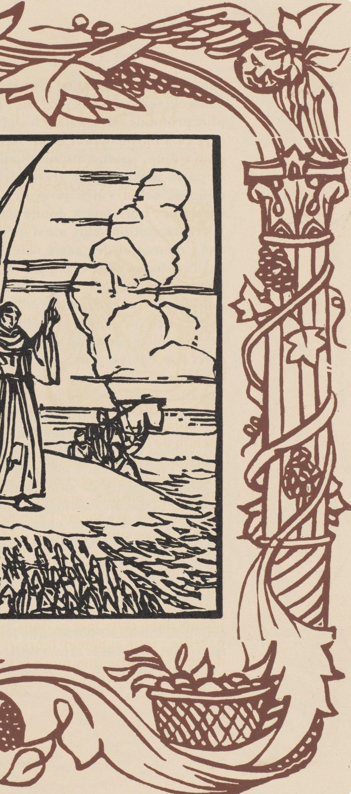 Mile Bernard, Composition (Morane, No. 100), Les Petites Fleurs De St. Franoise, Woodcut
