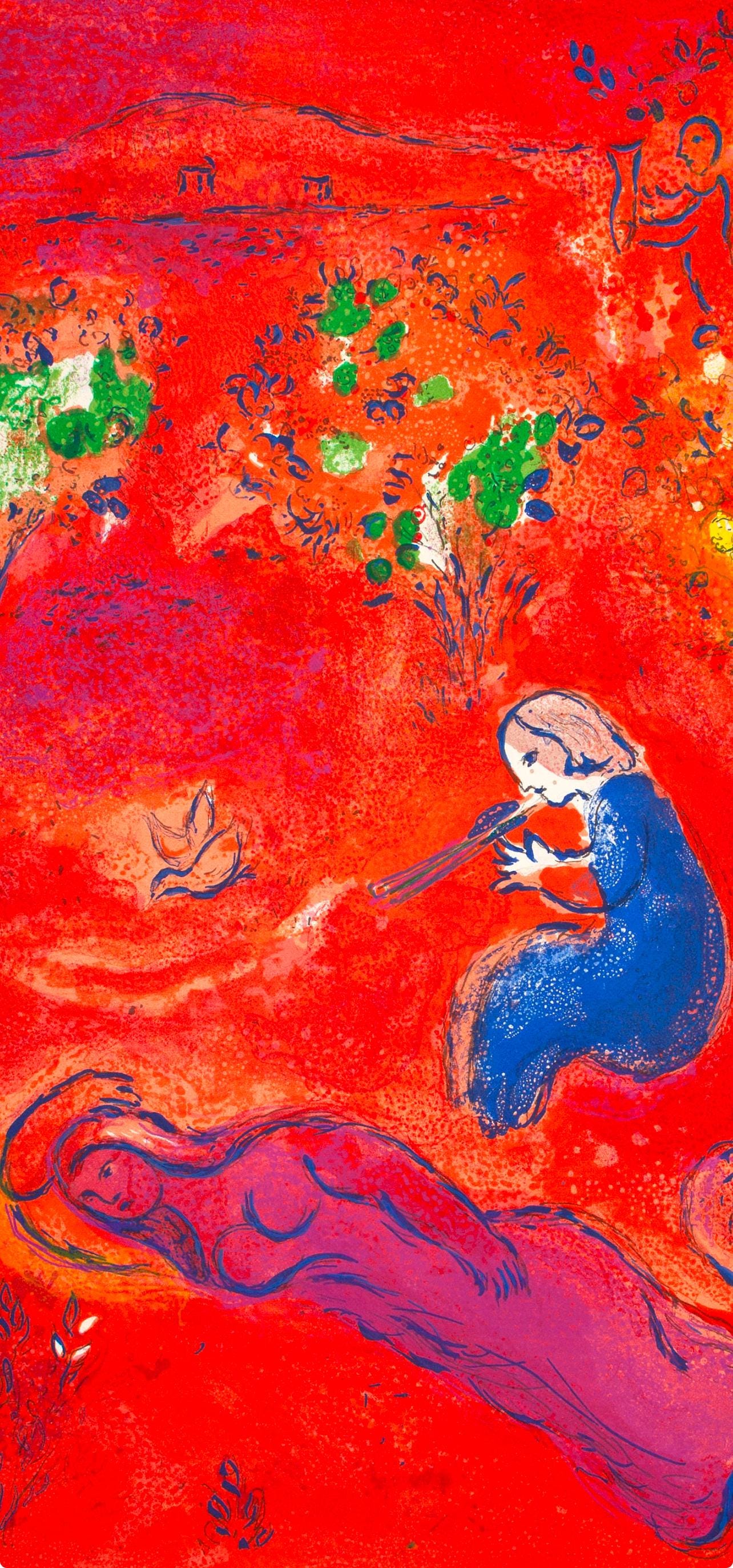Marc Chagall, A Midi, L'T, Daphnis Et Chlo, Hliogravure