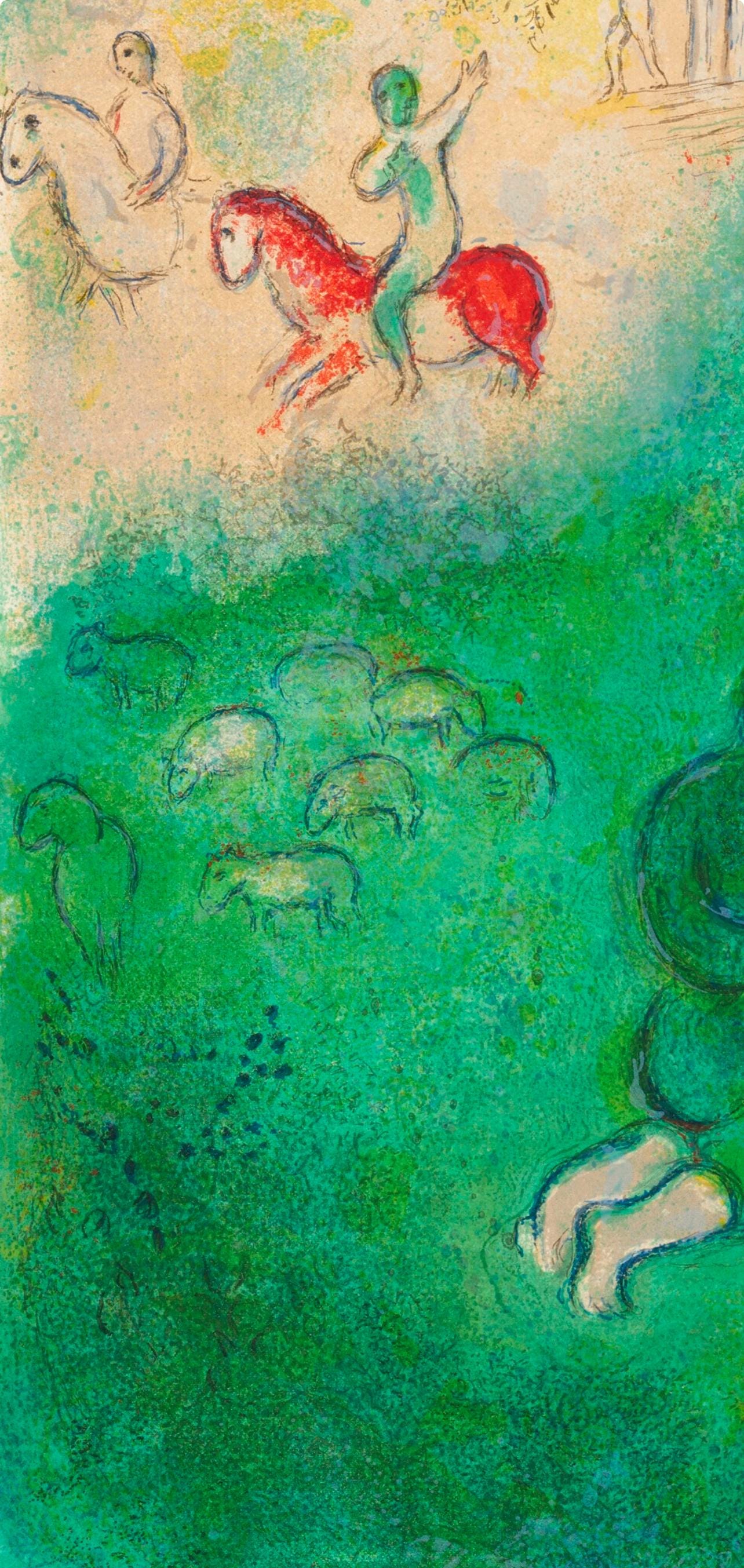 Marc Chagall, Daphnis Et Gnathon, Daphnis Et Chlo, Hliogravure