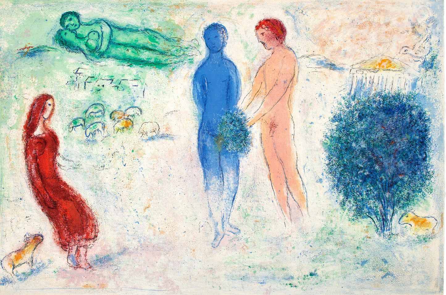 Marc Chagall, Le Jugement De Chlo, Daphnis Et Chlo, Hliogravure